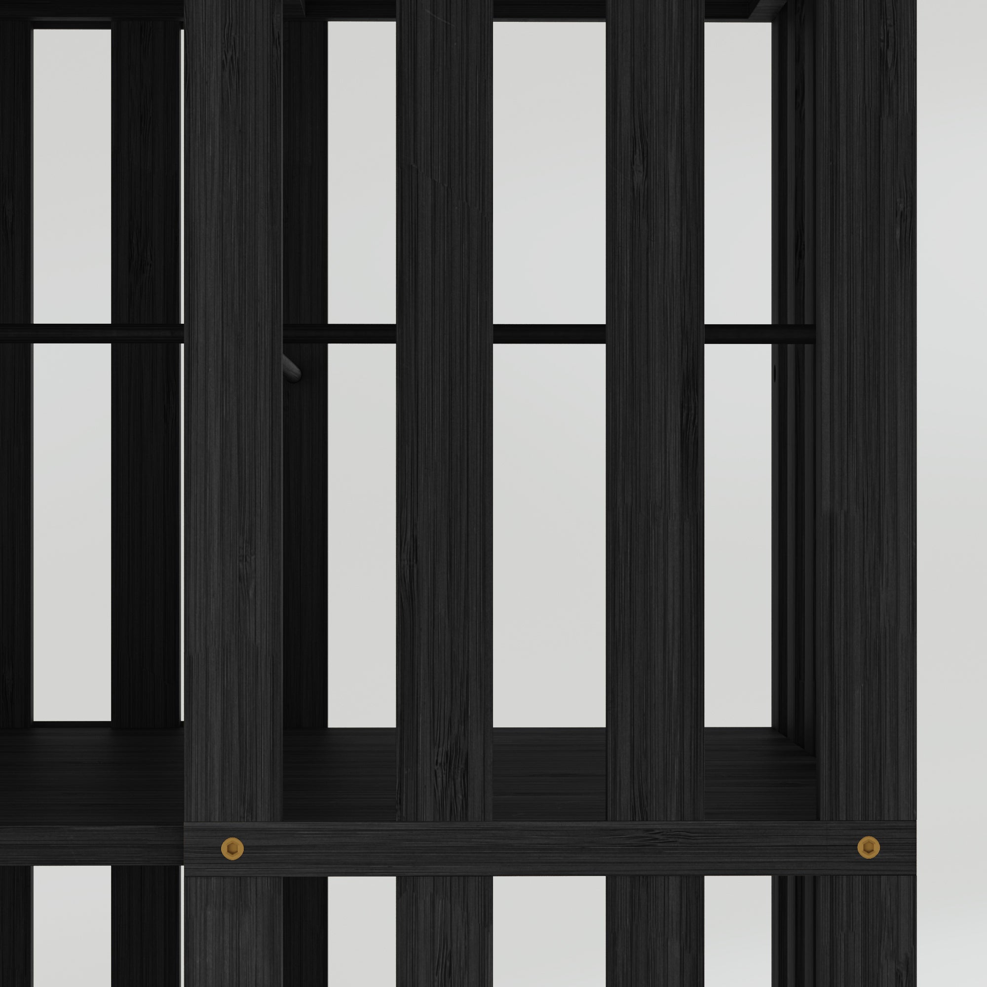 YOWOS Vortex Series Meridian 360° Rotating Bookshelf Bamboo Black 2 Tiers