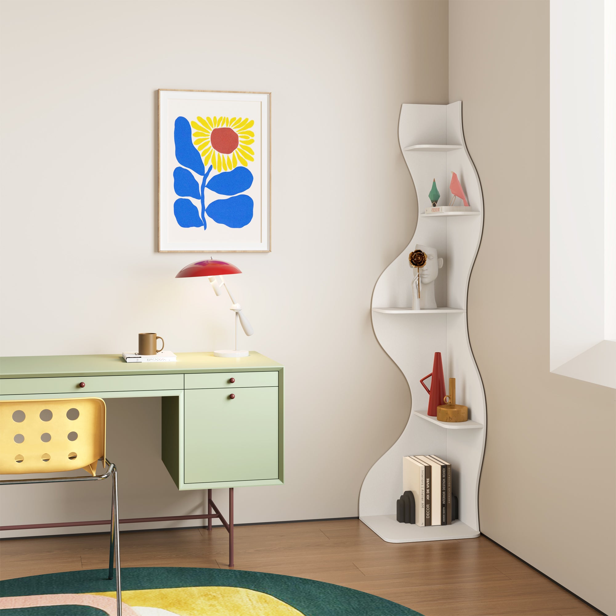 YOWOS Viva La Vida Series Flamenco Wave Display Shelf