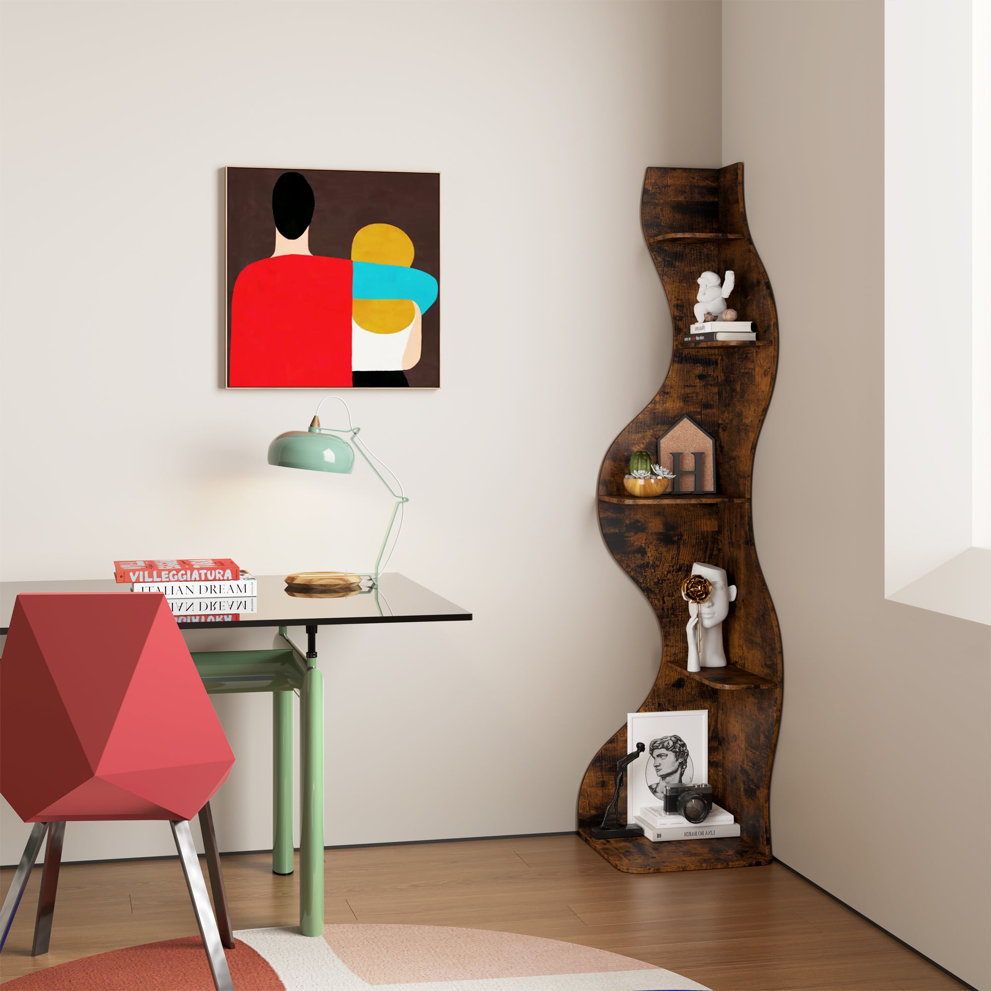 YOWOS Viva La Vida Series Flamenco Wave Display Shelf