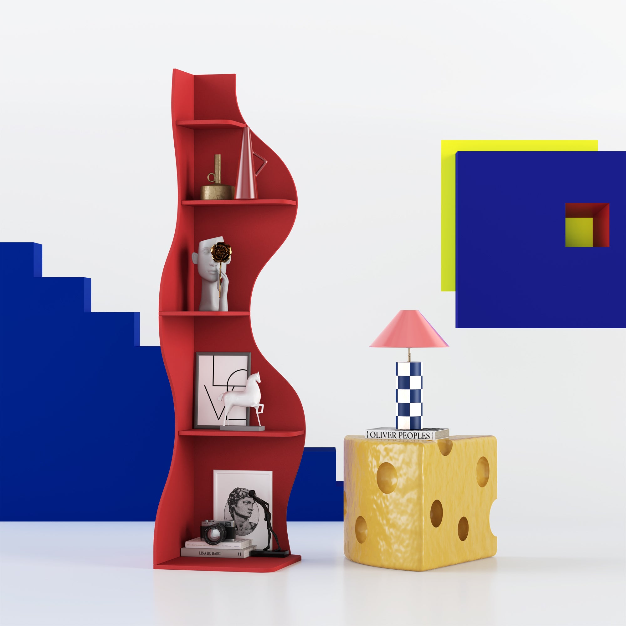 YOWOS Viva La Vida Series Flamenco Wave Display Shelf