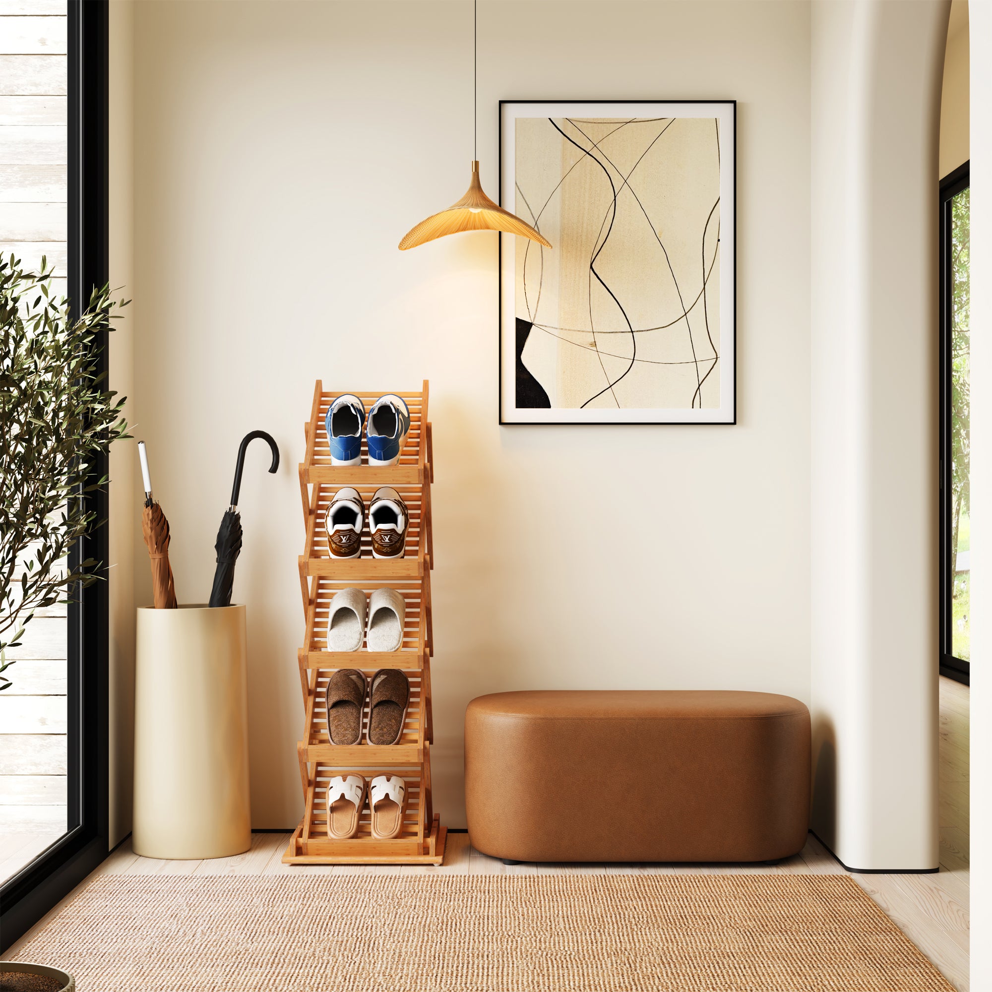 YOWOS Zip Stack Series FlowLift 5-Tier Foldable Shoe Rack / Storage Rack