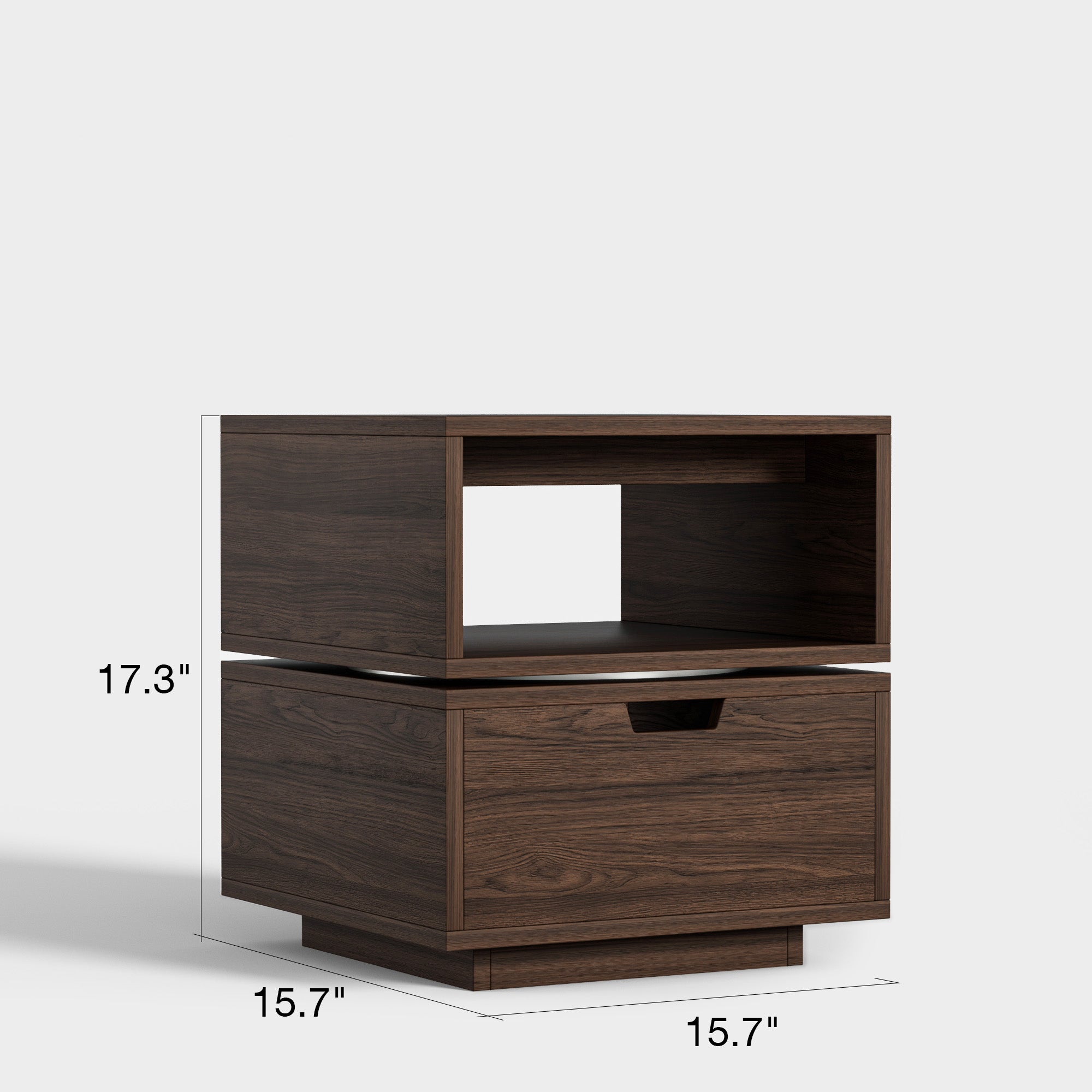 YOWOS 2-Tier Square Rotating Accent Bedside Table-Clearance Sale-7 left