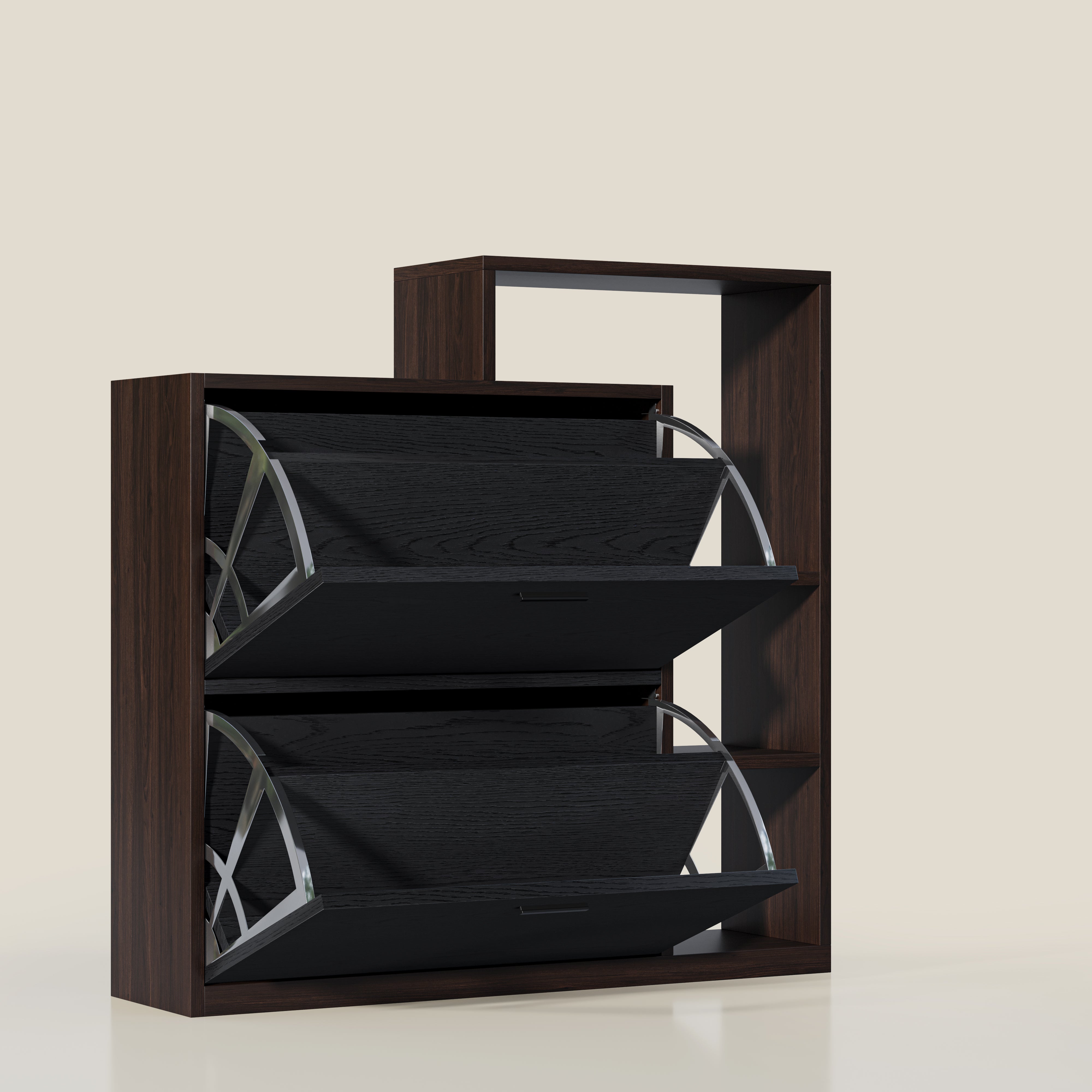 YOWOS Entryway Shoe Rack Shoe Cabinet With Flip-Drawer-Clearance Sale-7 left