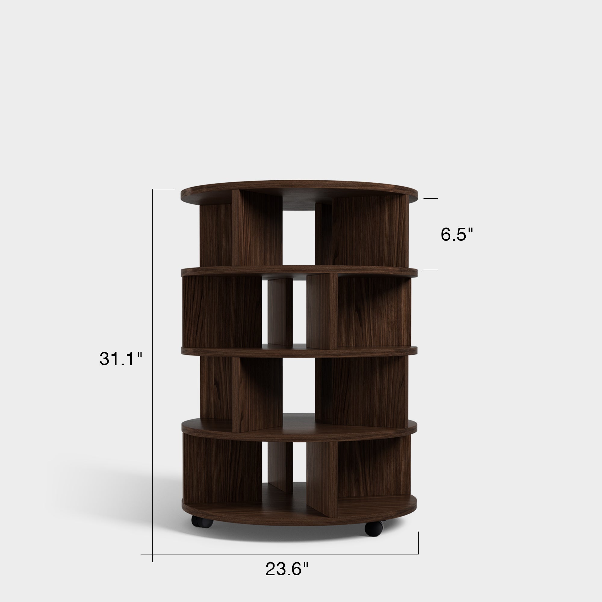 YOWOS Vintage Round Rotating Shoe Rack Tower On Wheels-Clearance Sale-3 left