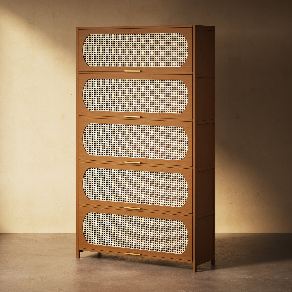 YOWOS Theia Rattan Storage Cabinet