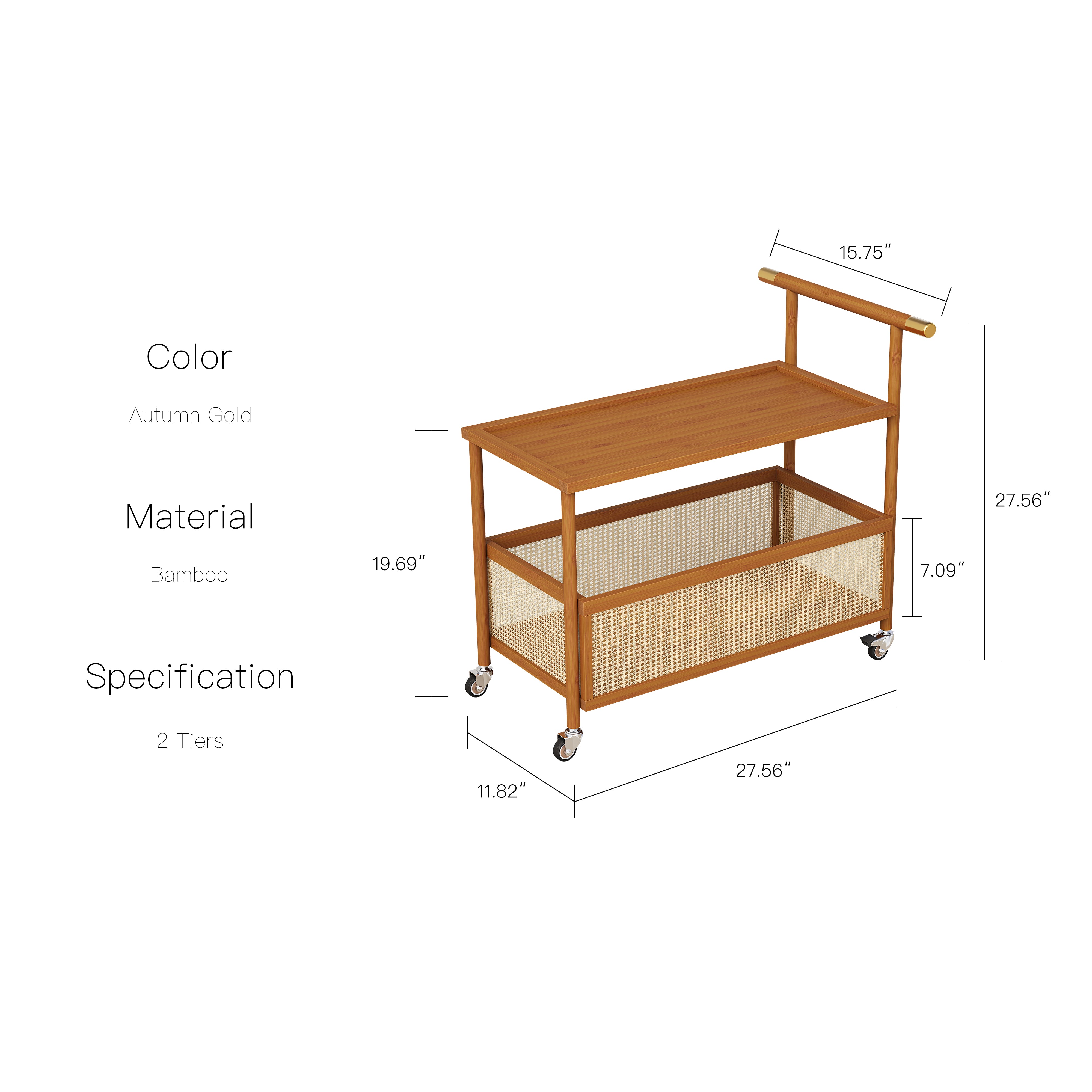 YOWOS Phoebe Mobile Storage Cart