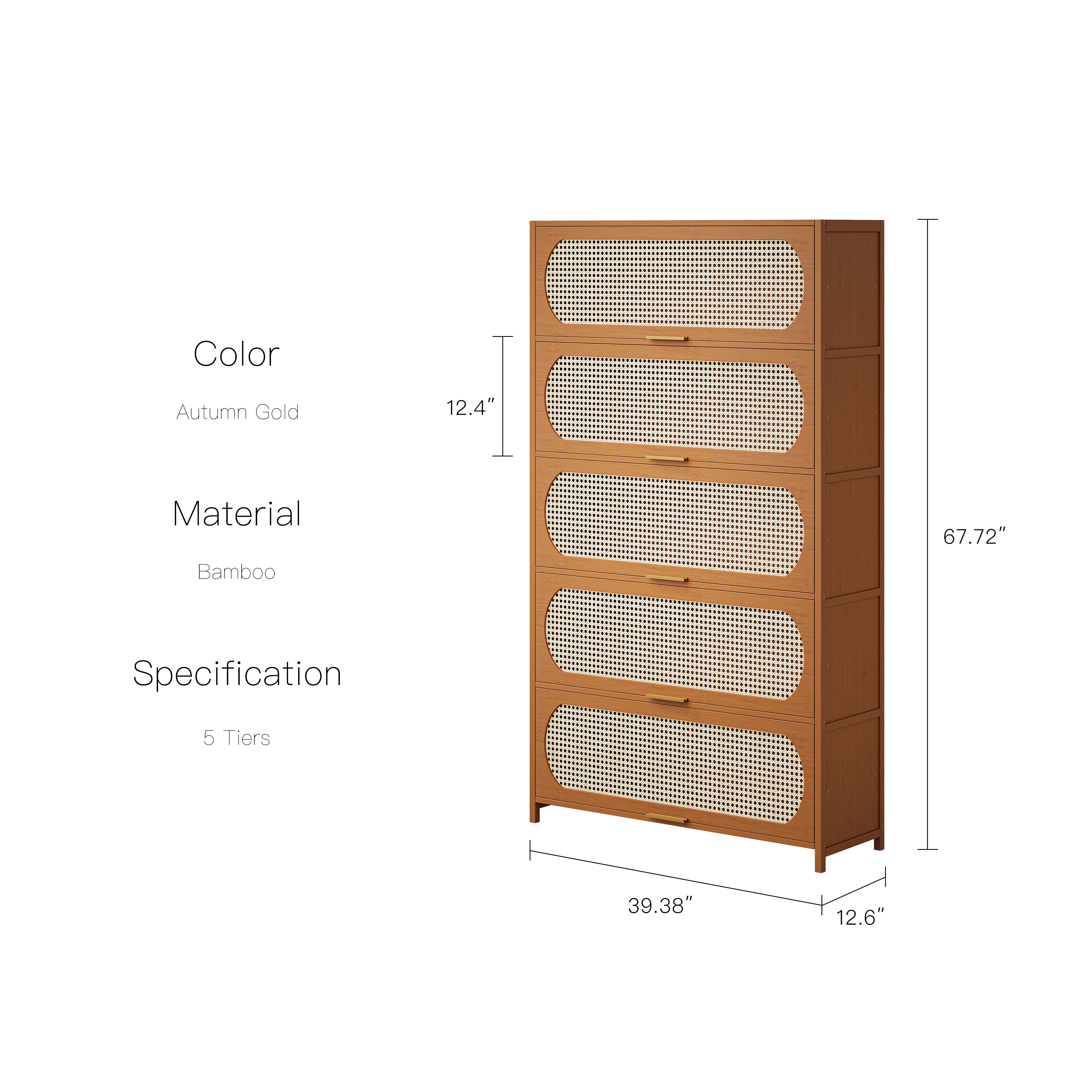 YOWOS Theia Rattan Storage Cabinet