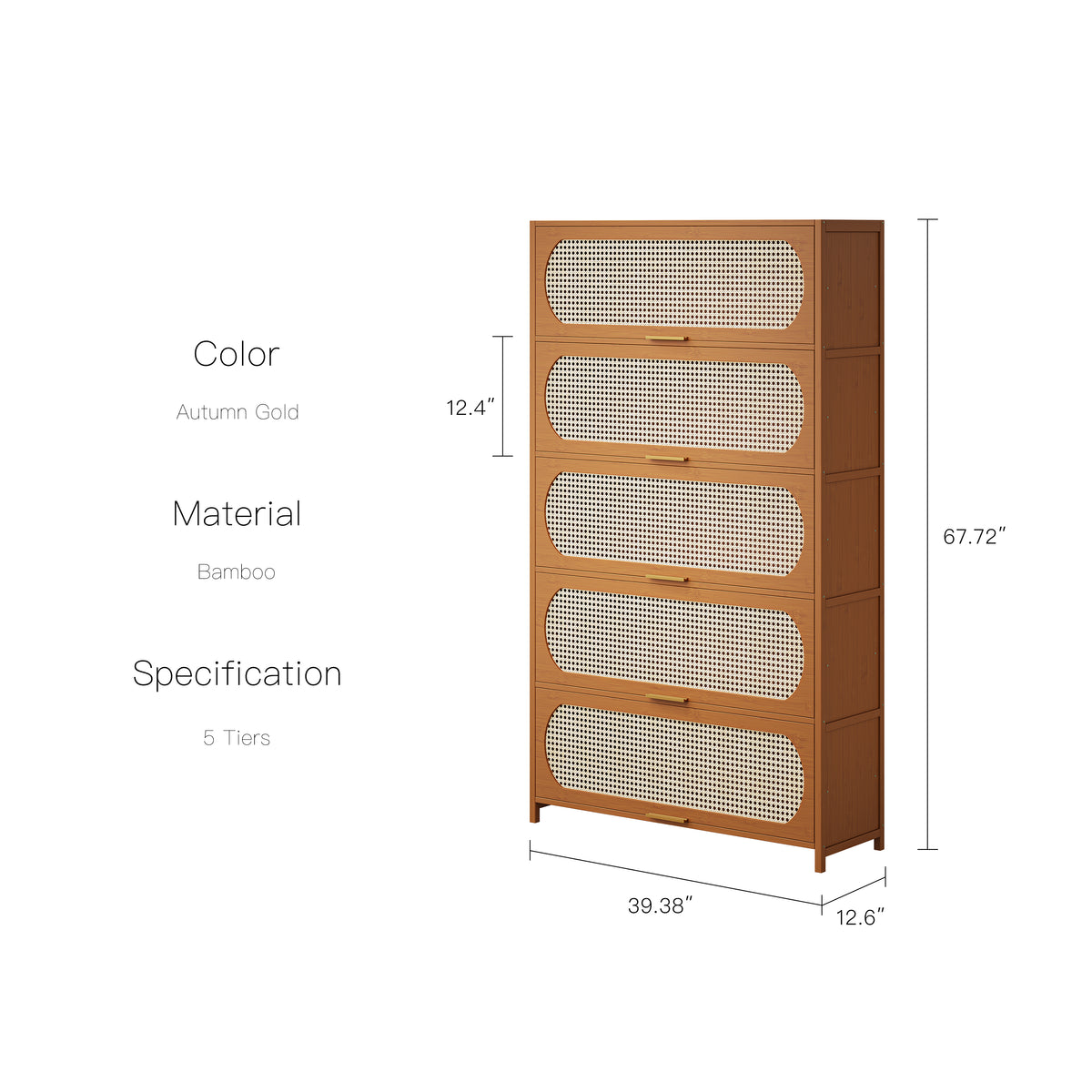 YOWOS Theia Rattan Storage Cabinet