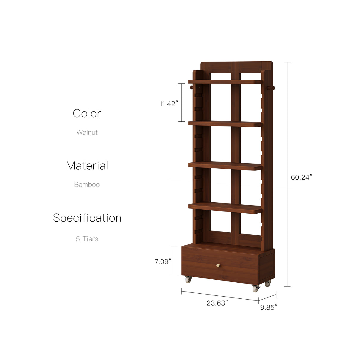 YOWOS Demeter Mobile Storage Shelf