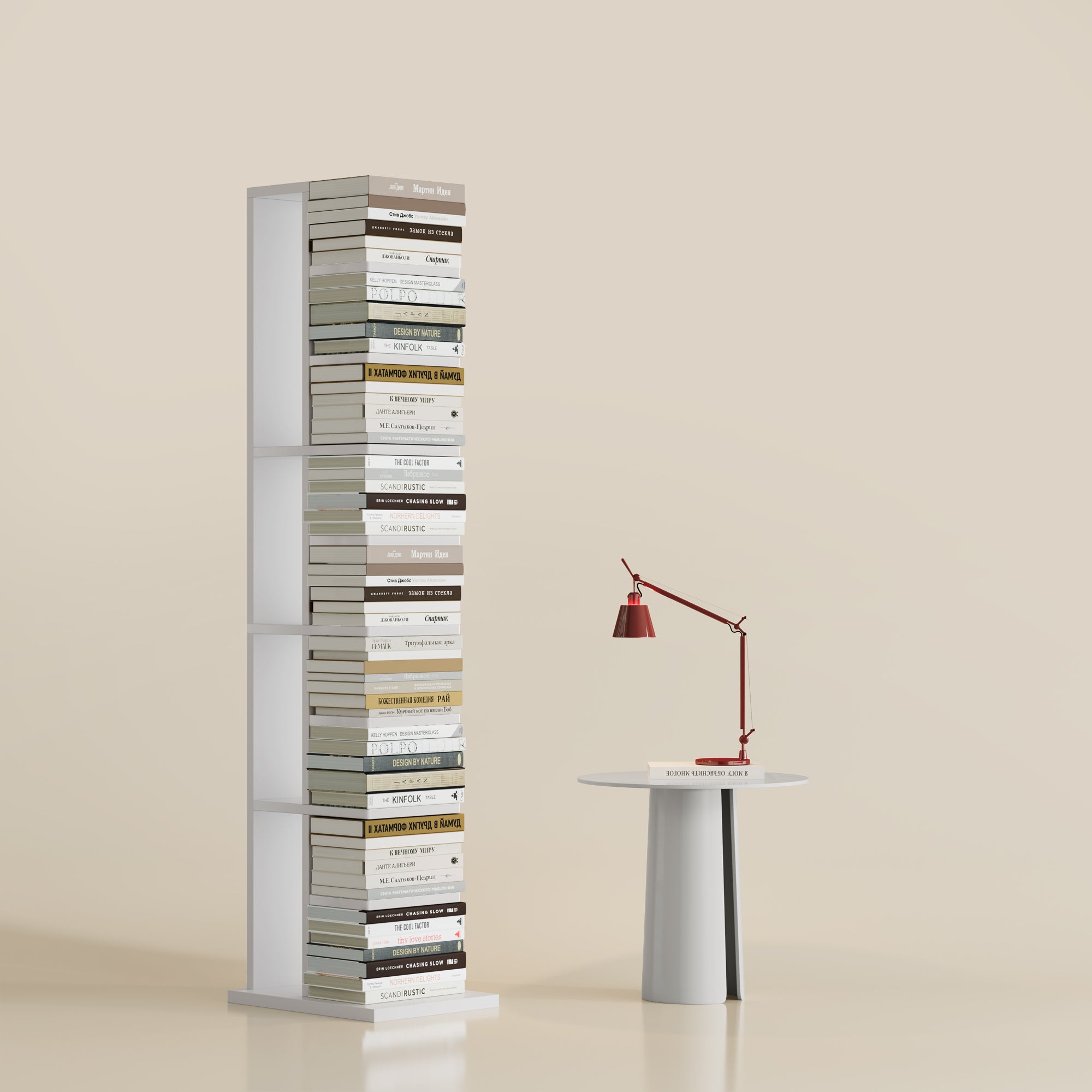 YOWOS Chiaroscuro Series Mirage 9-Tier Vertical Invisible Bookshelf