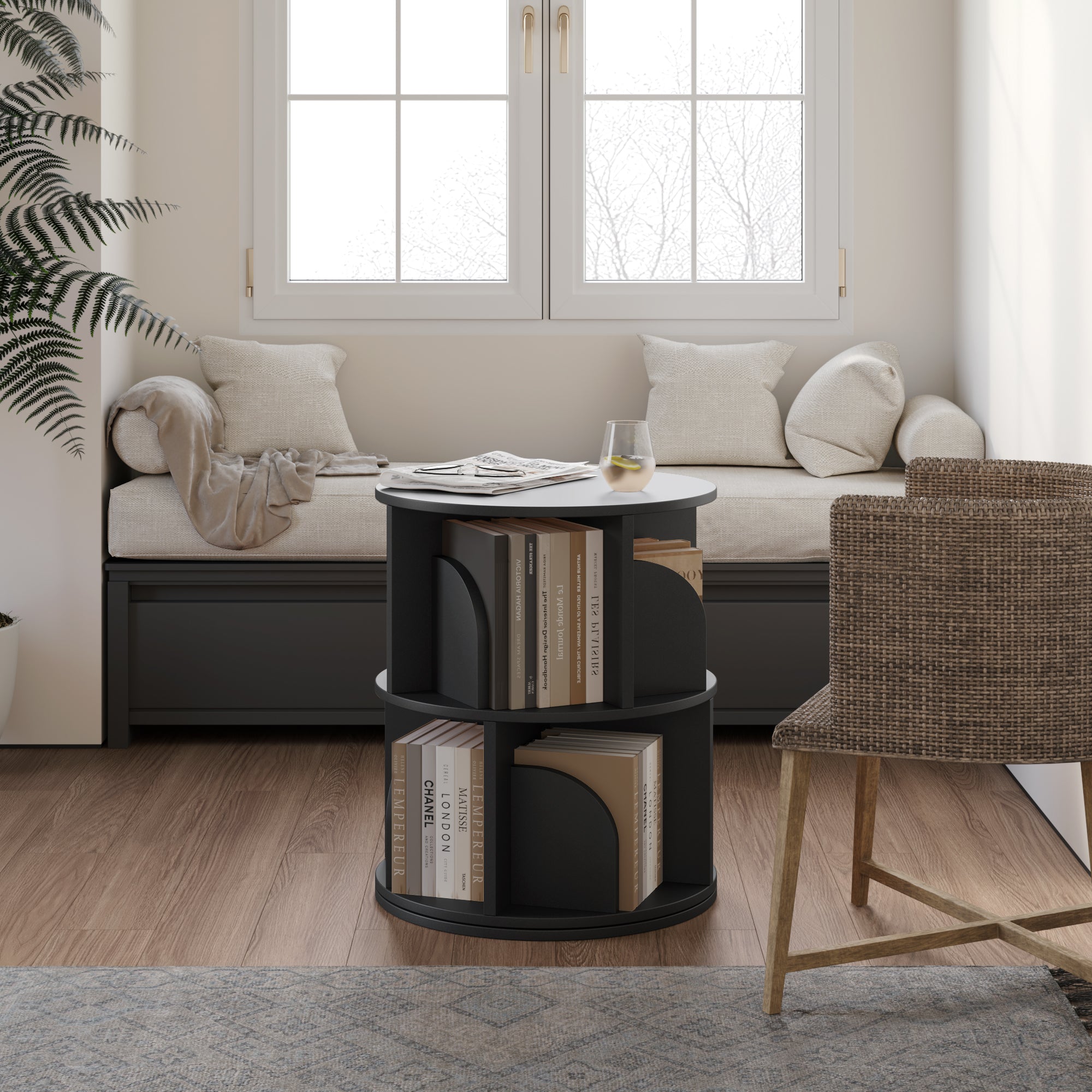 YOWOS Vortex Series Circinus Core 360° Rotating Bookshelf / Storage Rack