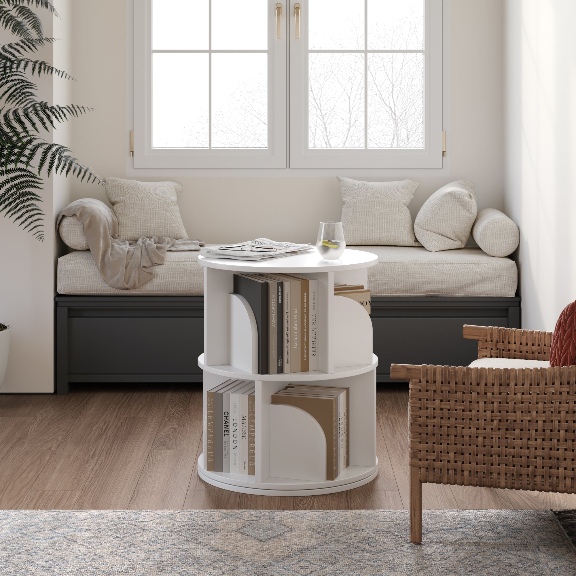 YOWOS Vortex Series Circinus Core 360° Rotating Bookshelf / Storage Rack