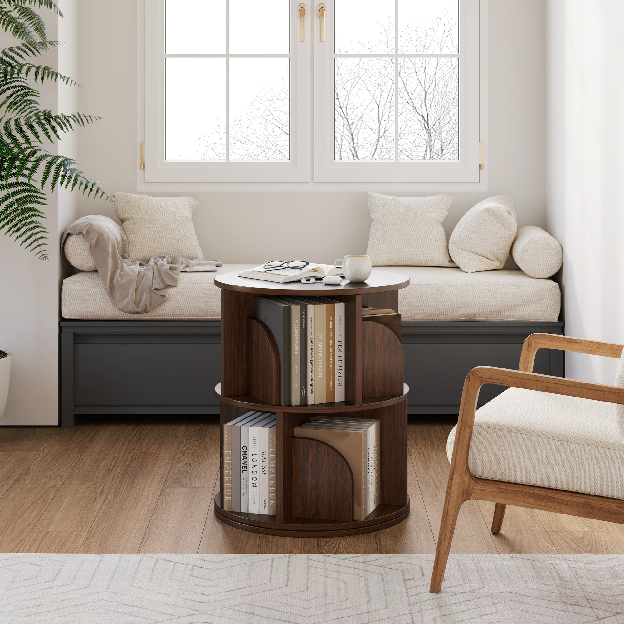 YOWOS Vortex Series Circinus Core 360° Rotating Bookshelf / Storage Rack