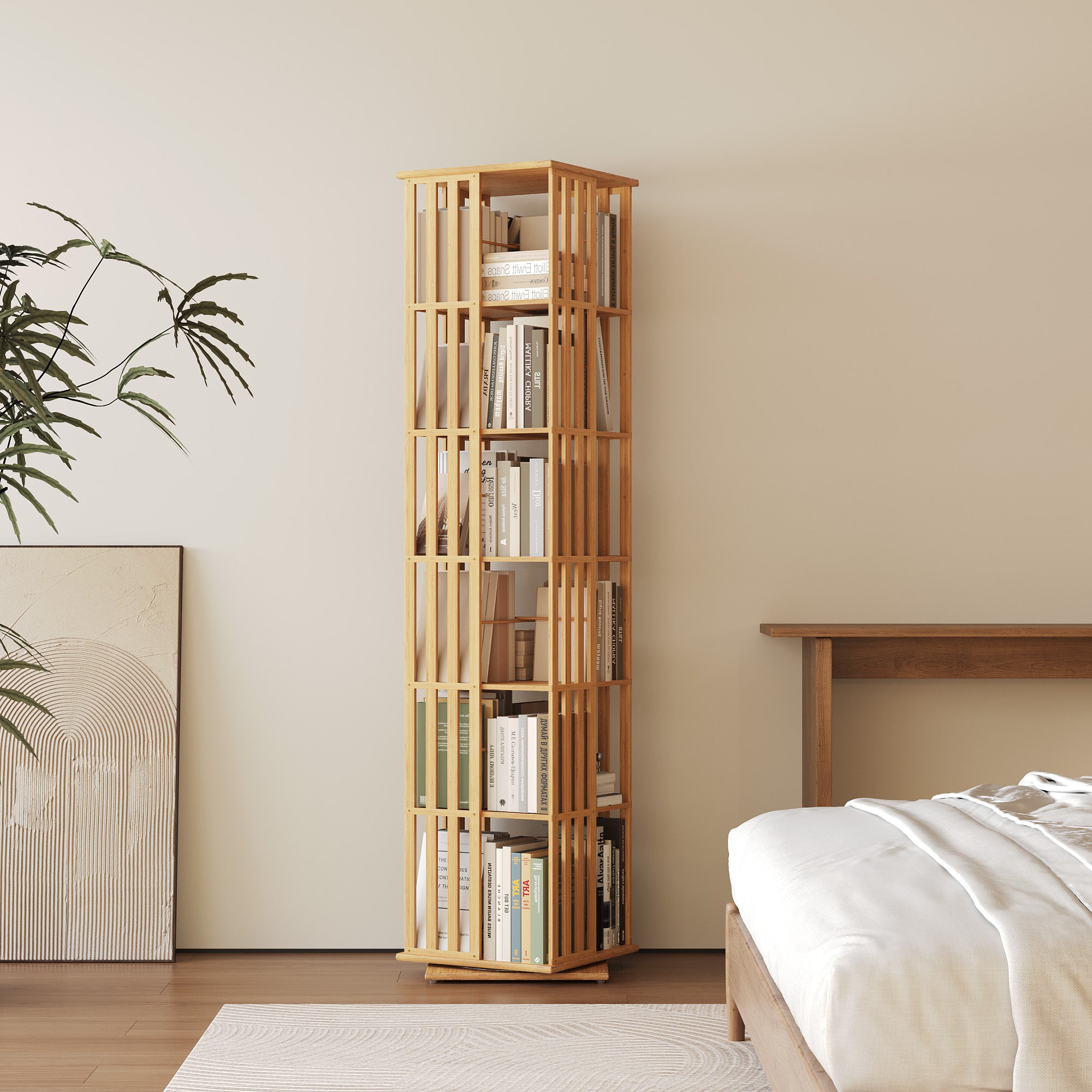 YOWOS Vortex Series Meridian 360° Rotating Bookshelf /CD Organizer