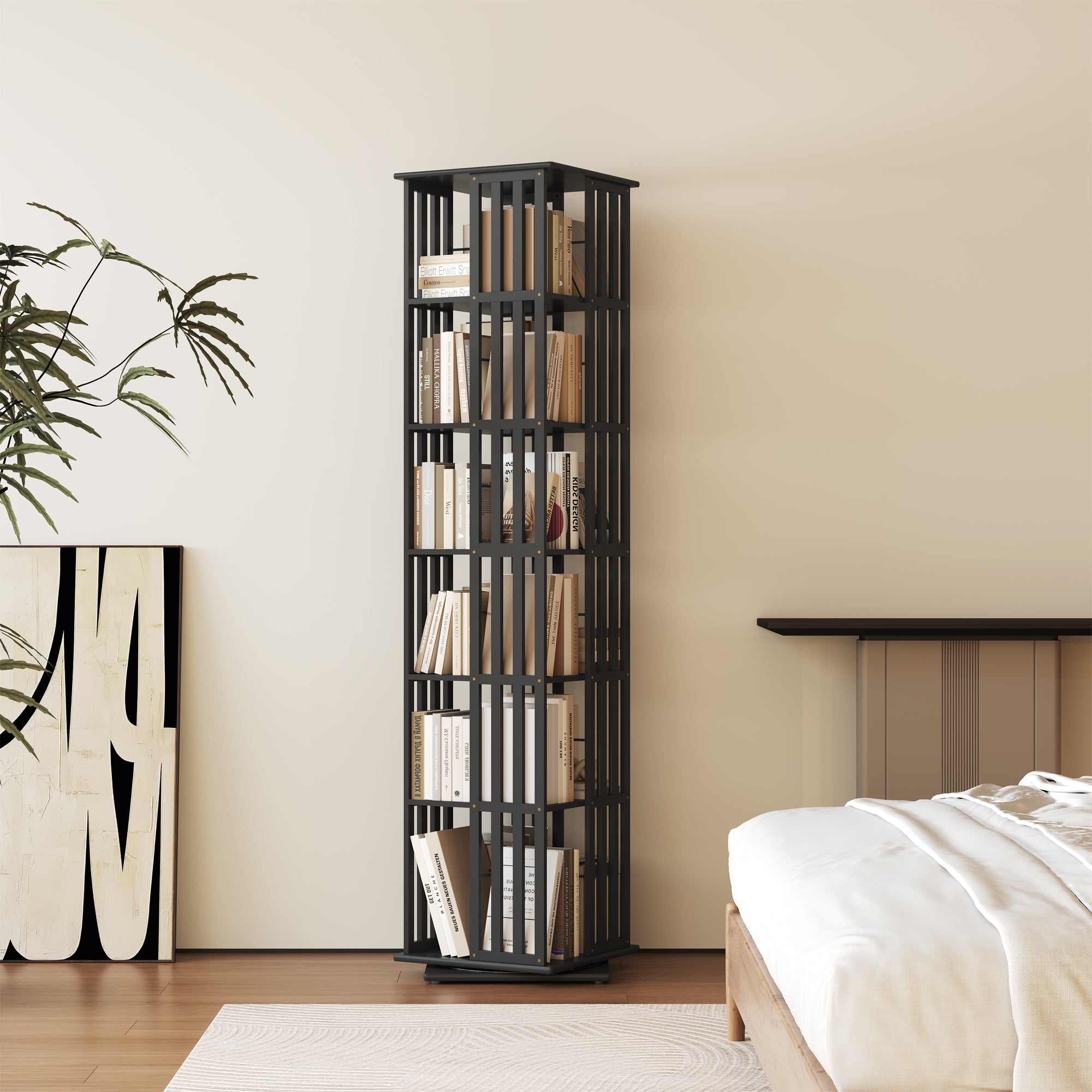 YOWOS Vortex Series Meridian 360° Rotating Bookshelf /CD Organizer