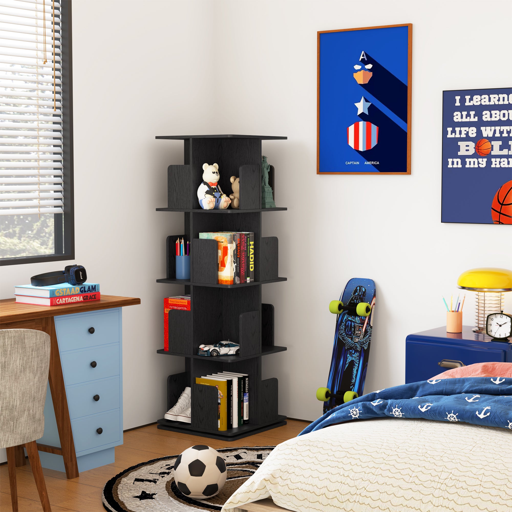 YOWOS Vortex Series Vitru Spin 360° Rotating Bookshelf / Storage Rack