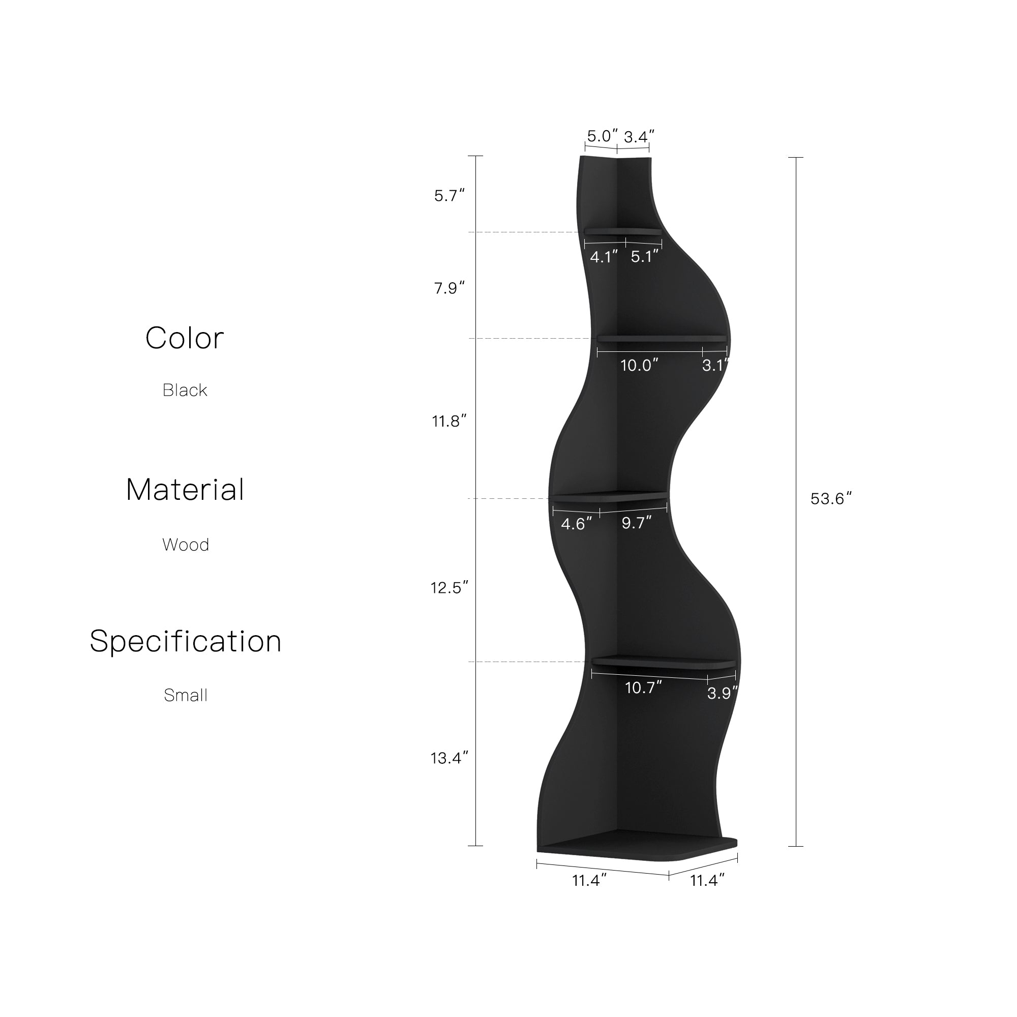 YOWOS Viva La Vida Series Flamenco Wave Display Shelf