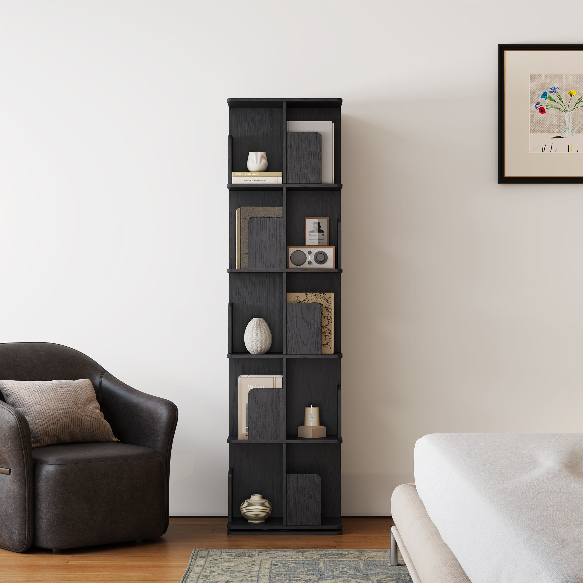 YOWOS Vortex Series Vitru Spin 360° Rotating Bookshelf / Storage Rack