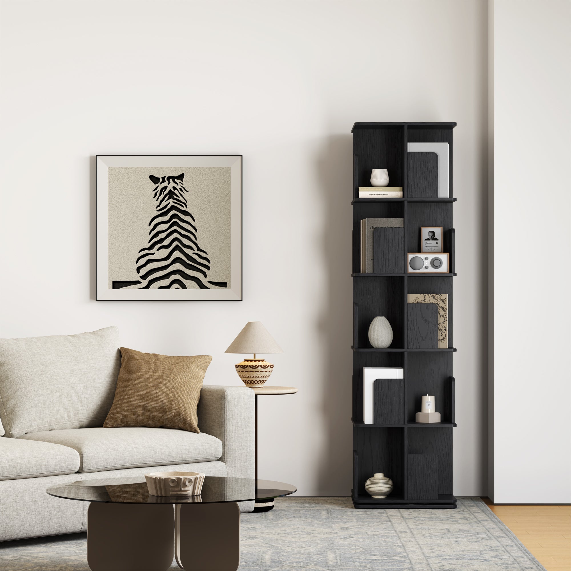 YOWOS Vortex Series Vitru Spin 360° Rotating Bookshelf / Storage Rack