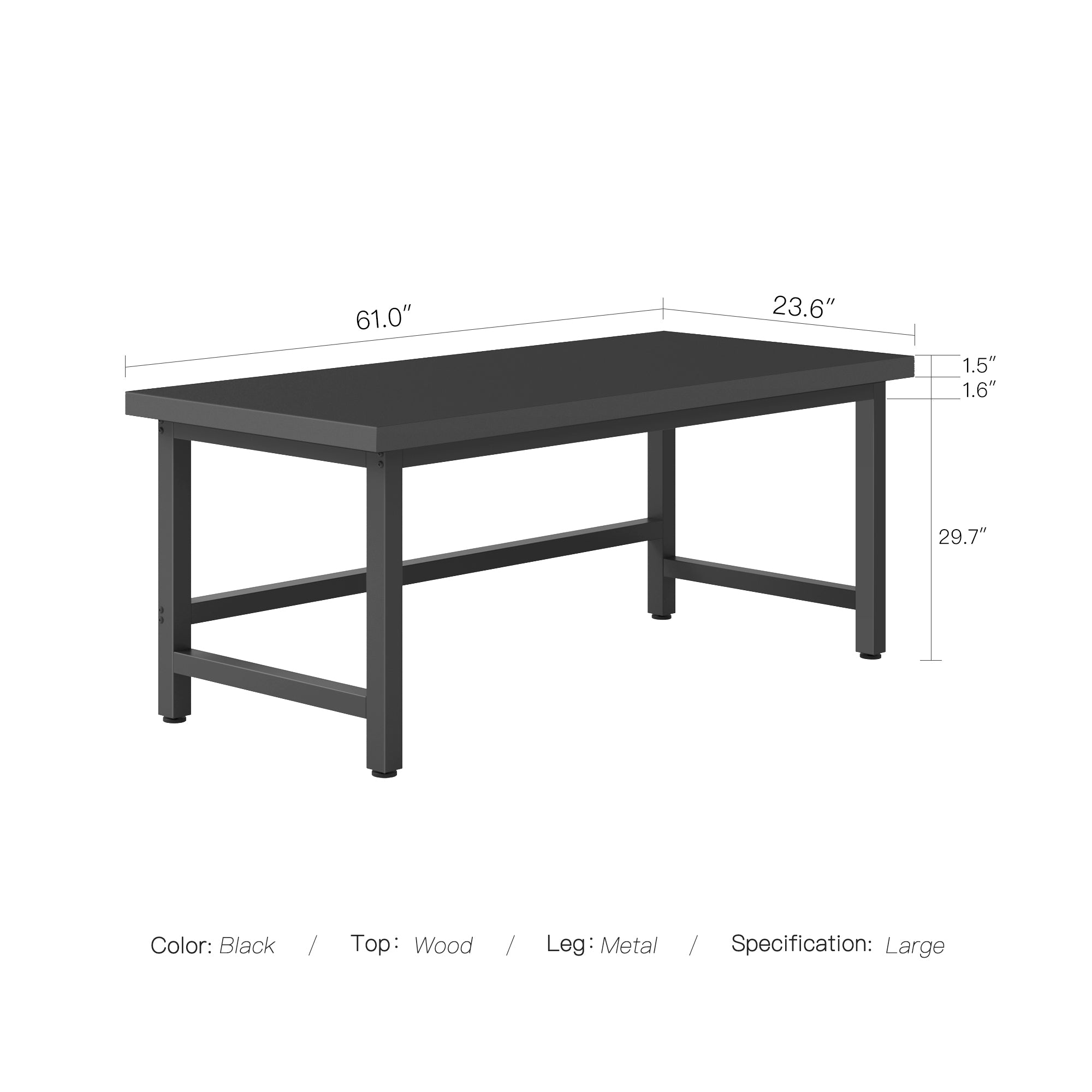 YOWOS Steelstride 47''&61'' Ergonomic Computer Desk / Office Desk