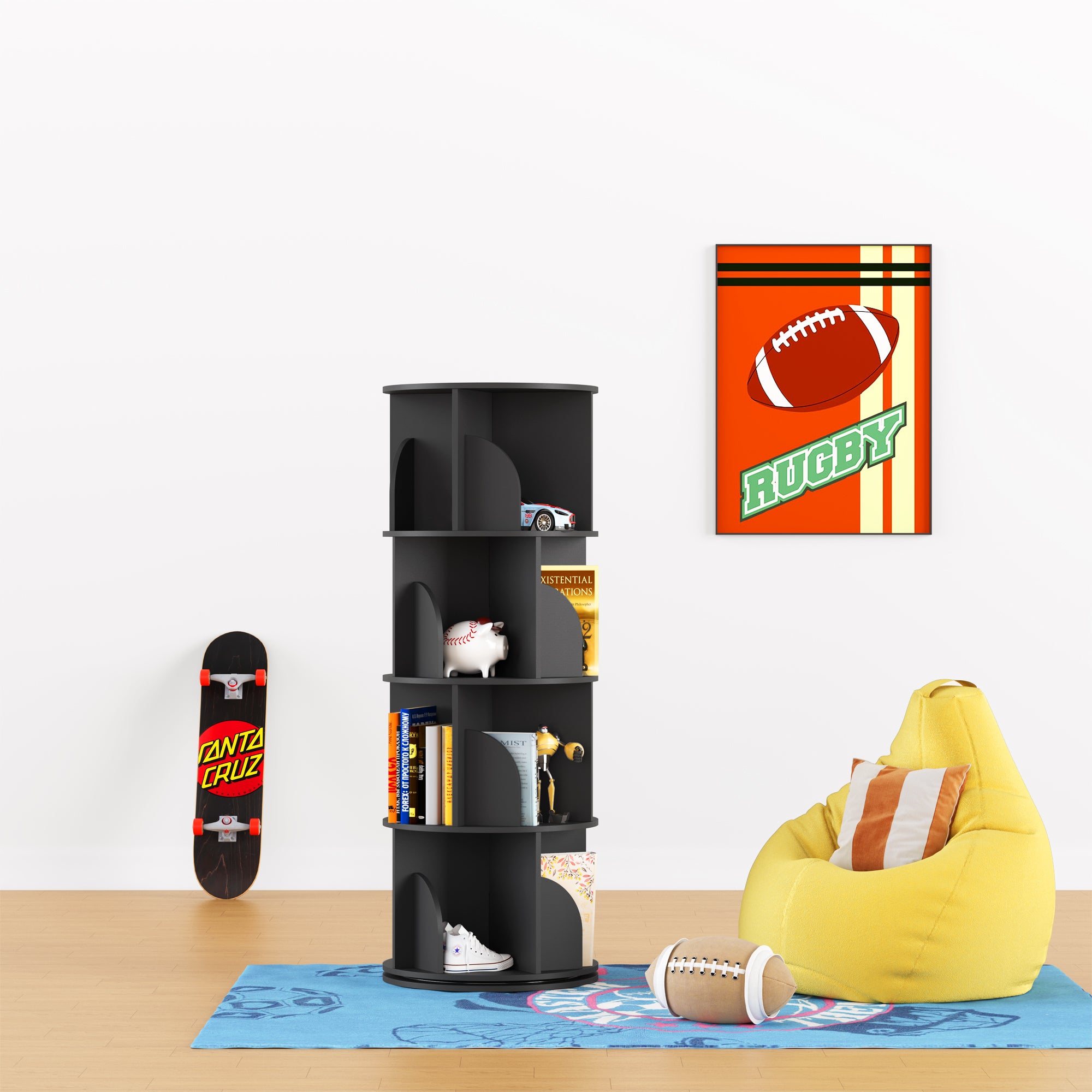 YOWOS Vortex Series Circinus Core 360° Rotating Bookshelf / Storage Rack