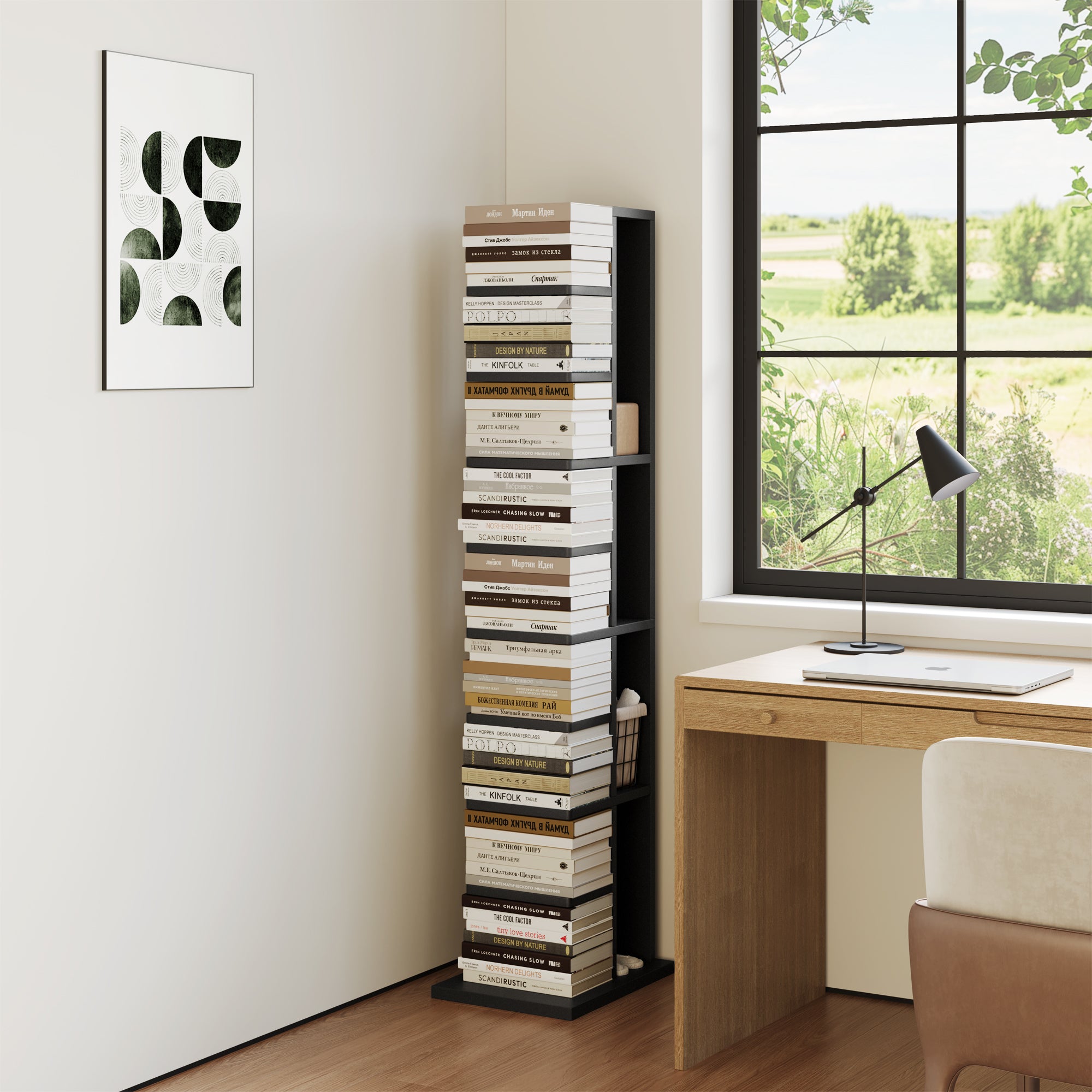 YOWOS Chiaroscuro Series Mirage 9-Tier Vertical Invisible Bookshelf