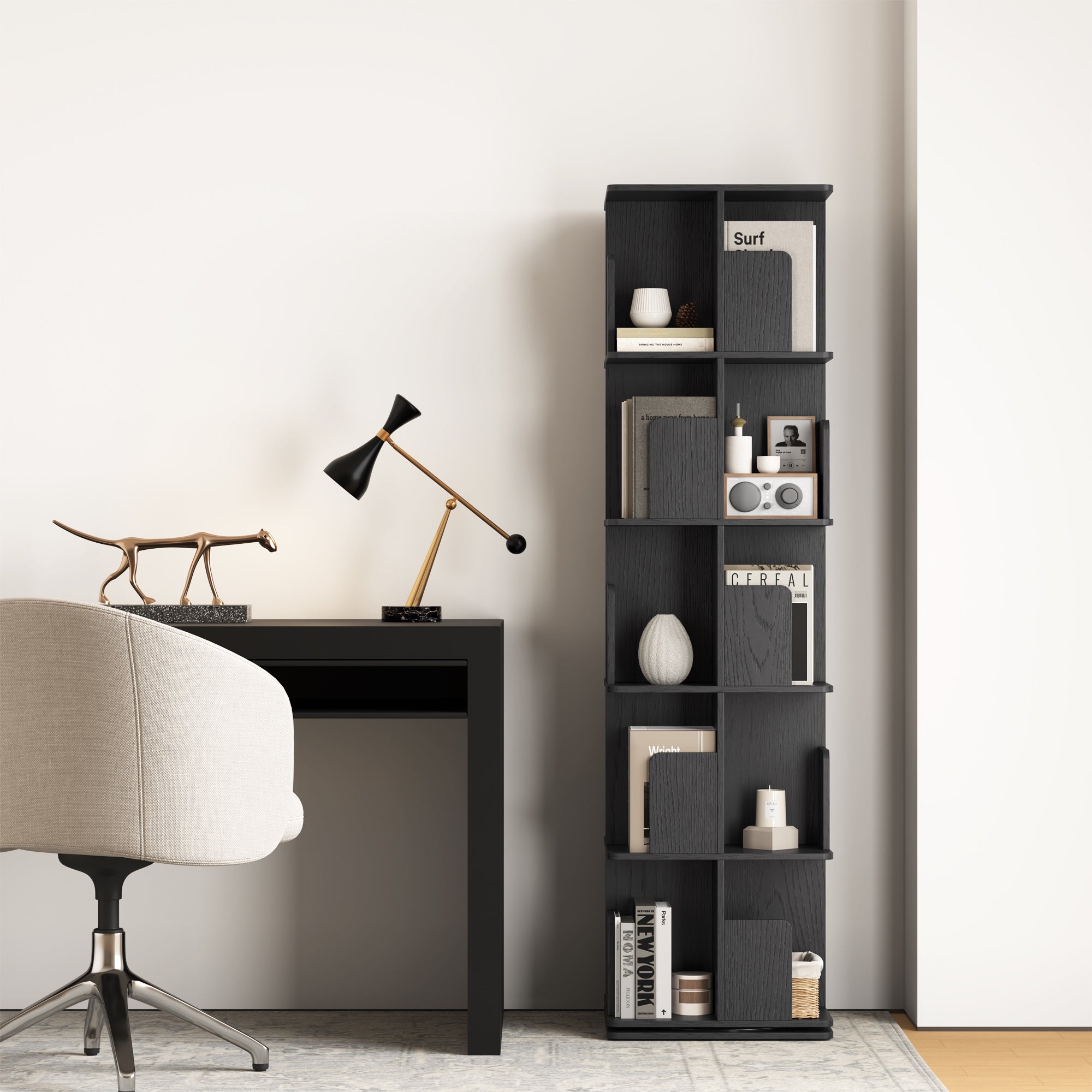 YOWOS Vortex Series Vitru Spin 360° Rotating Bookshelf / Storage Rack