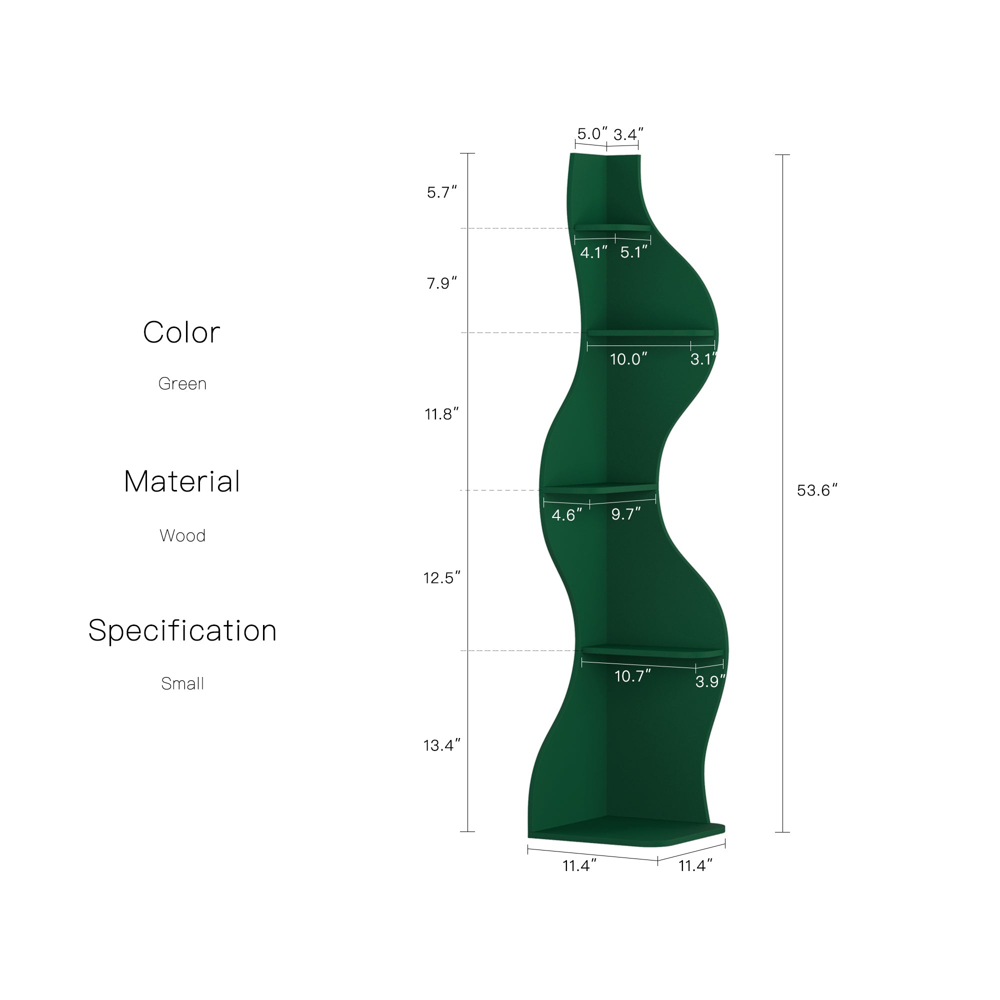 YOWOS Viva La Vida Series Flamenco Wave Display Shelf