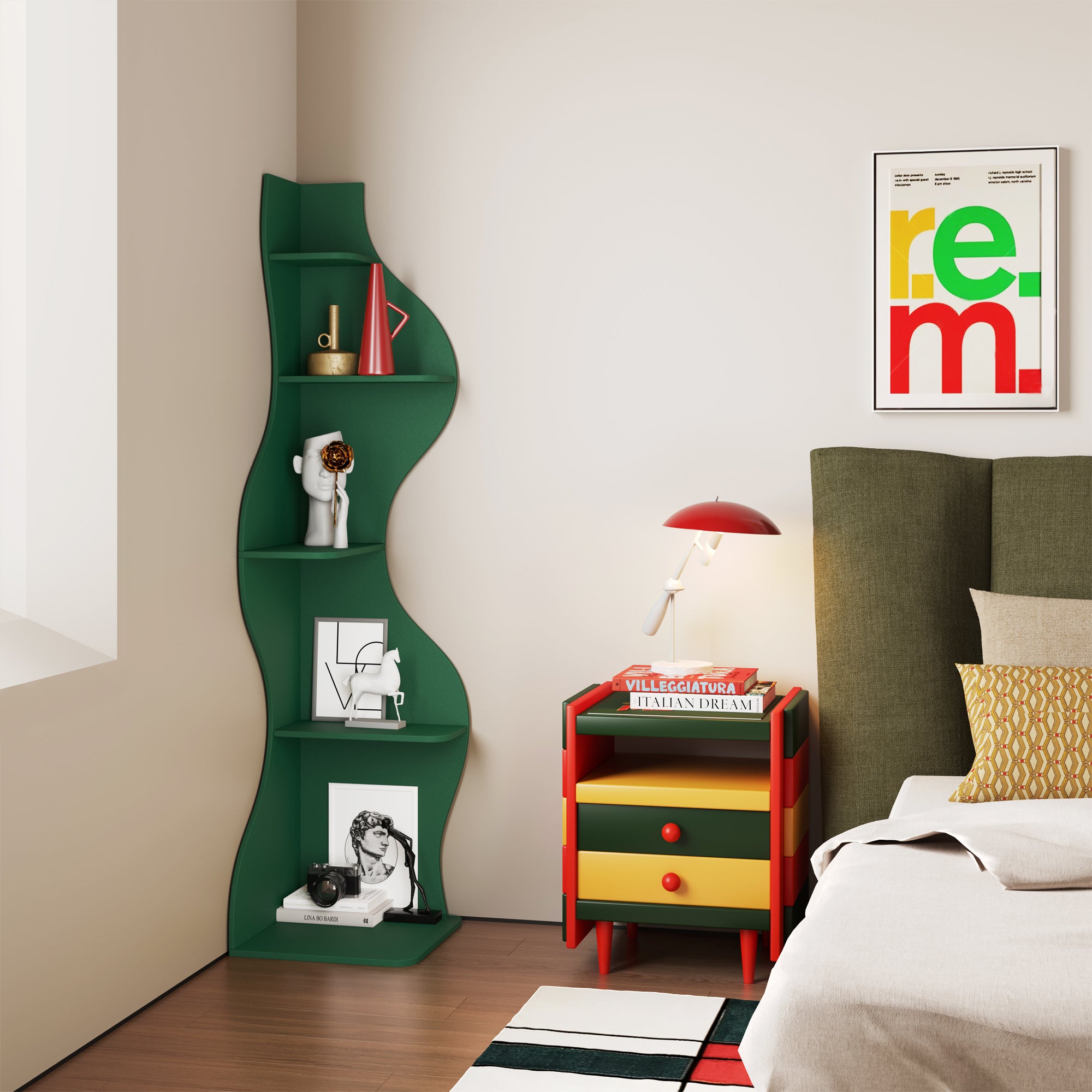 YOWOS Viva La Vida Series Flamenco Wave Display Shelf