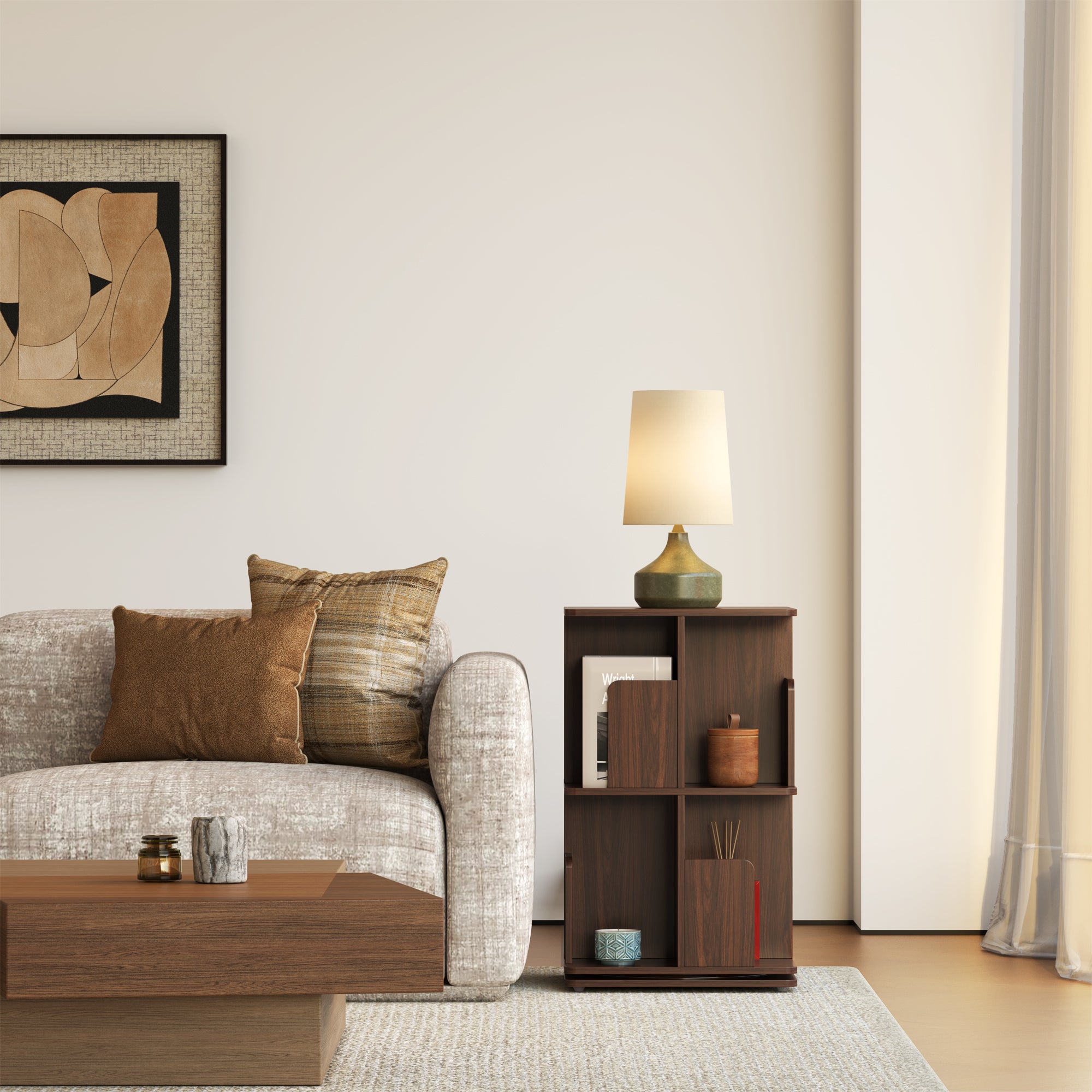 YOWOS Vortex Series Vitru Spin 360° Rotating Bookshelf / Storage Rack