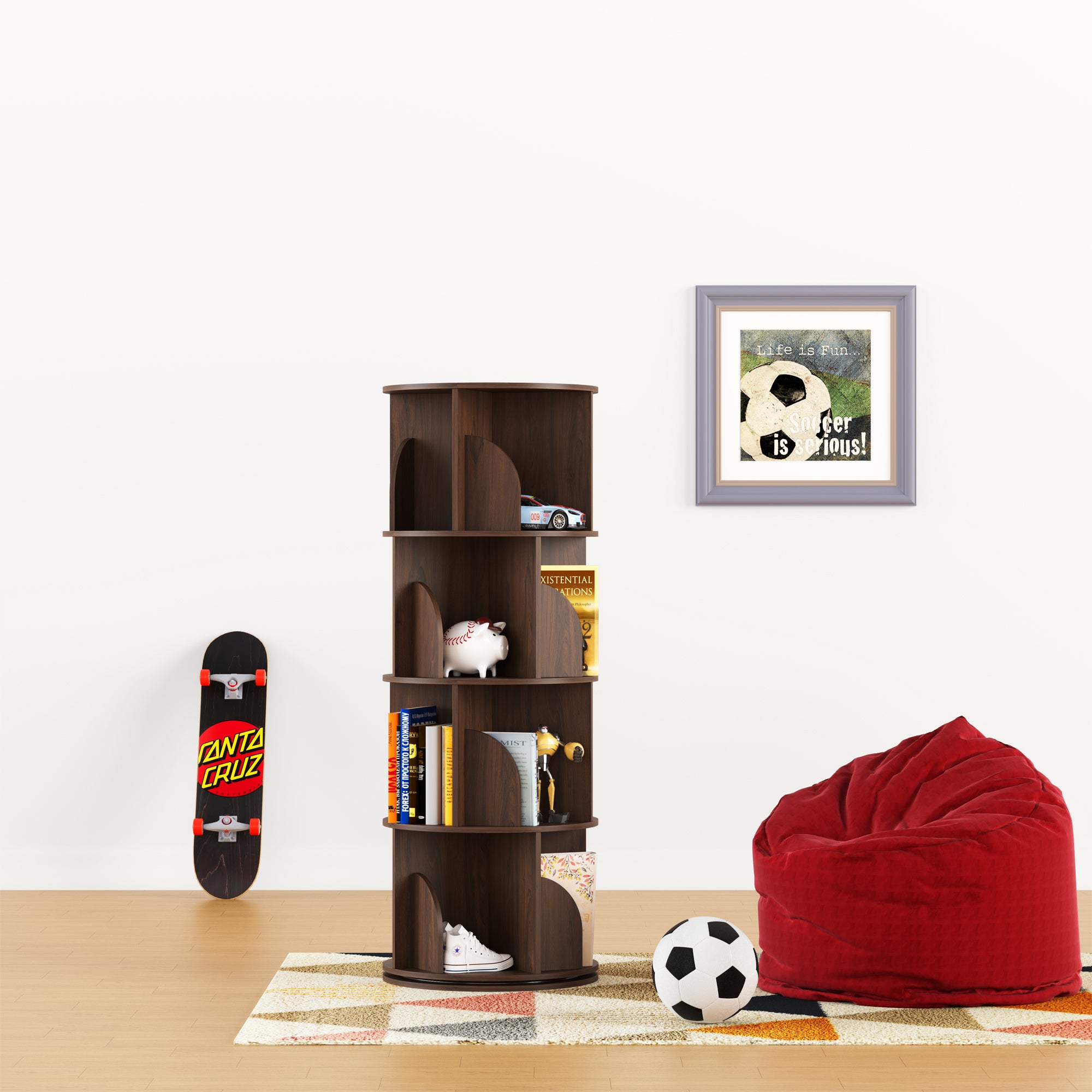 YOWOS Vortex Series Circinus Core 360° Rotating Bookshelf / Storage Rack