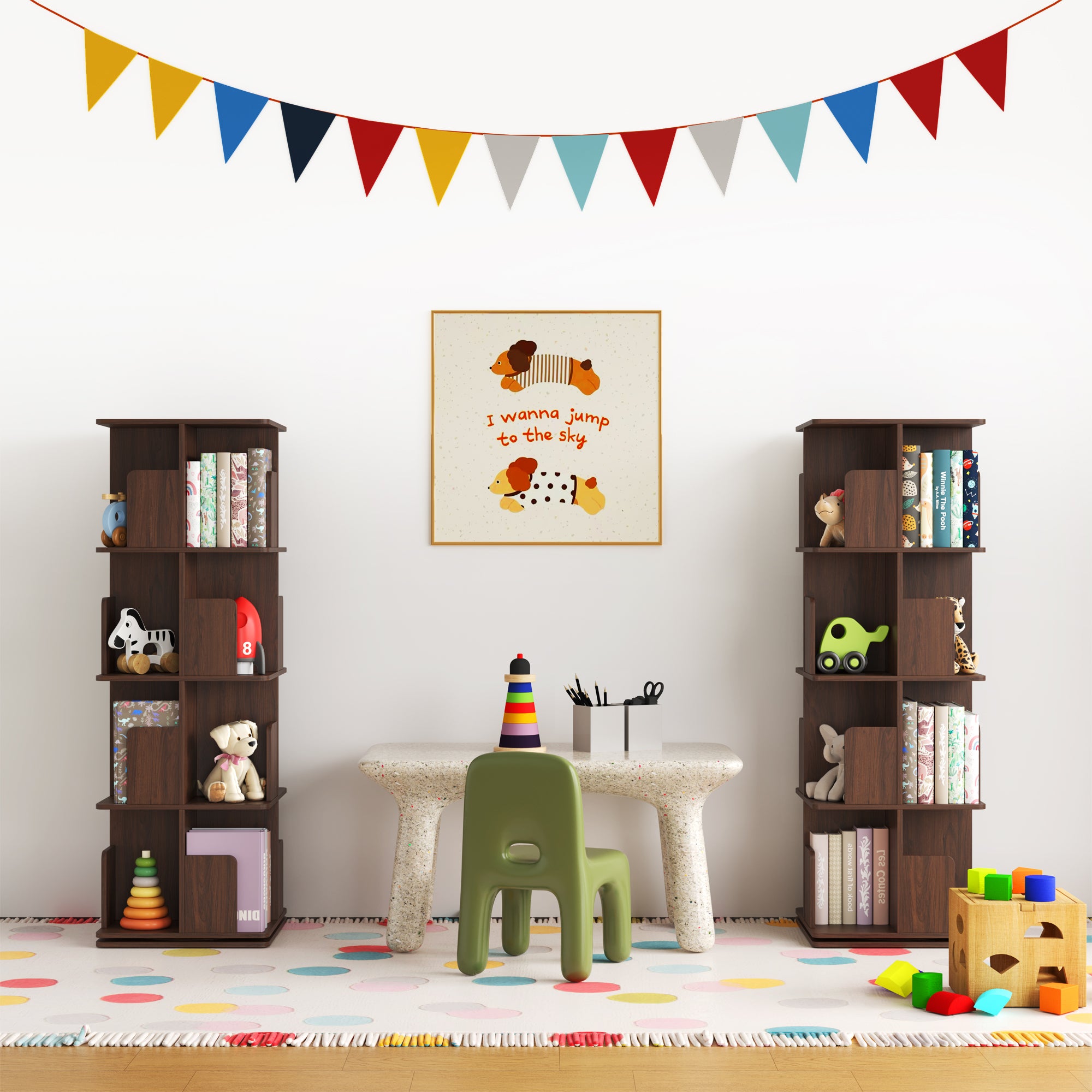 YOWOS Vortex Series Vitru Spin 360° Rotating Bookshelf / Storage Rack