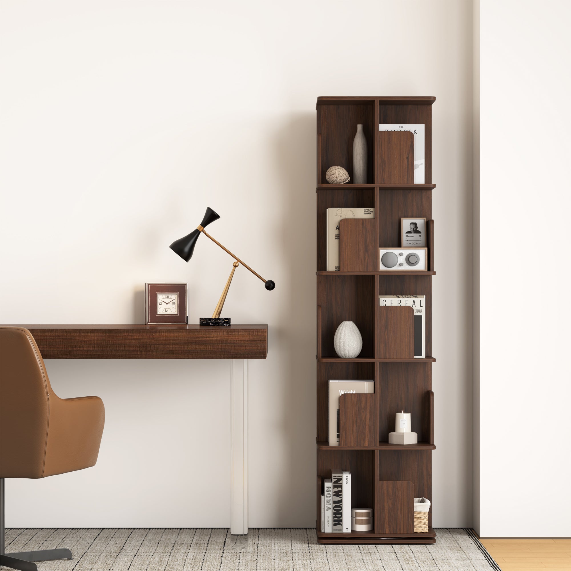 YOWOS Vortex Series Vitru Spin 360° Rotating Bookshelf / Storage Rack