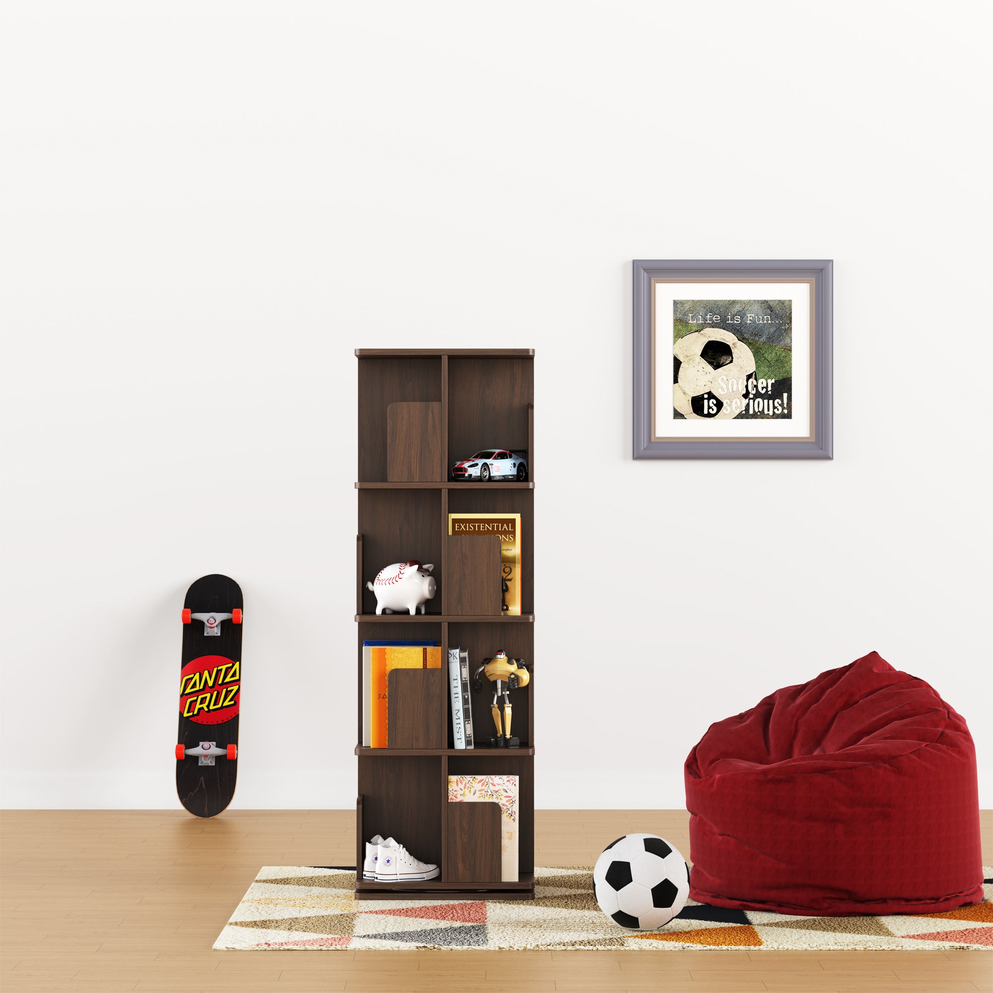 YOWOS Vortex Series Vitru Spin 360° Rotating Bookshelf / Storage Rack