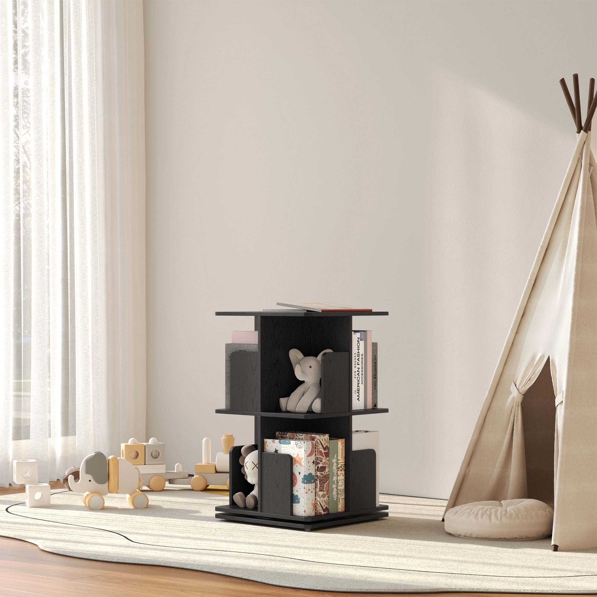 YOWOS Vortex Series Vitru Spin 360° Rotating Bookshelf / Storage Rack