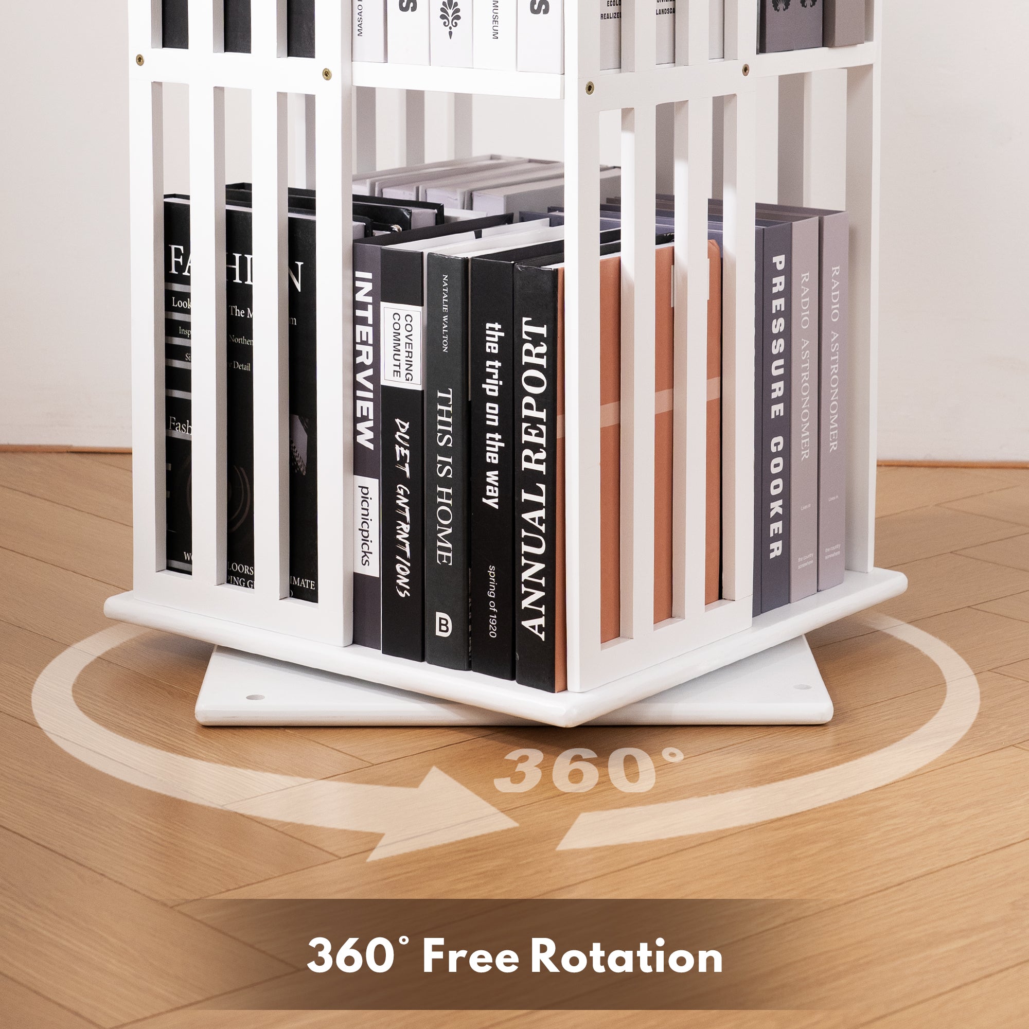 YOWOS Vortex Series Meridian 360° Rotating Bookshelf /CD Organizer