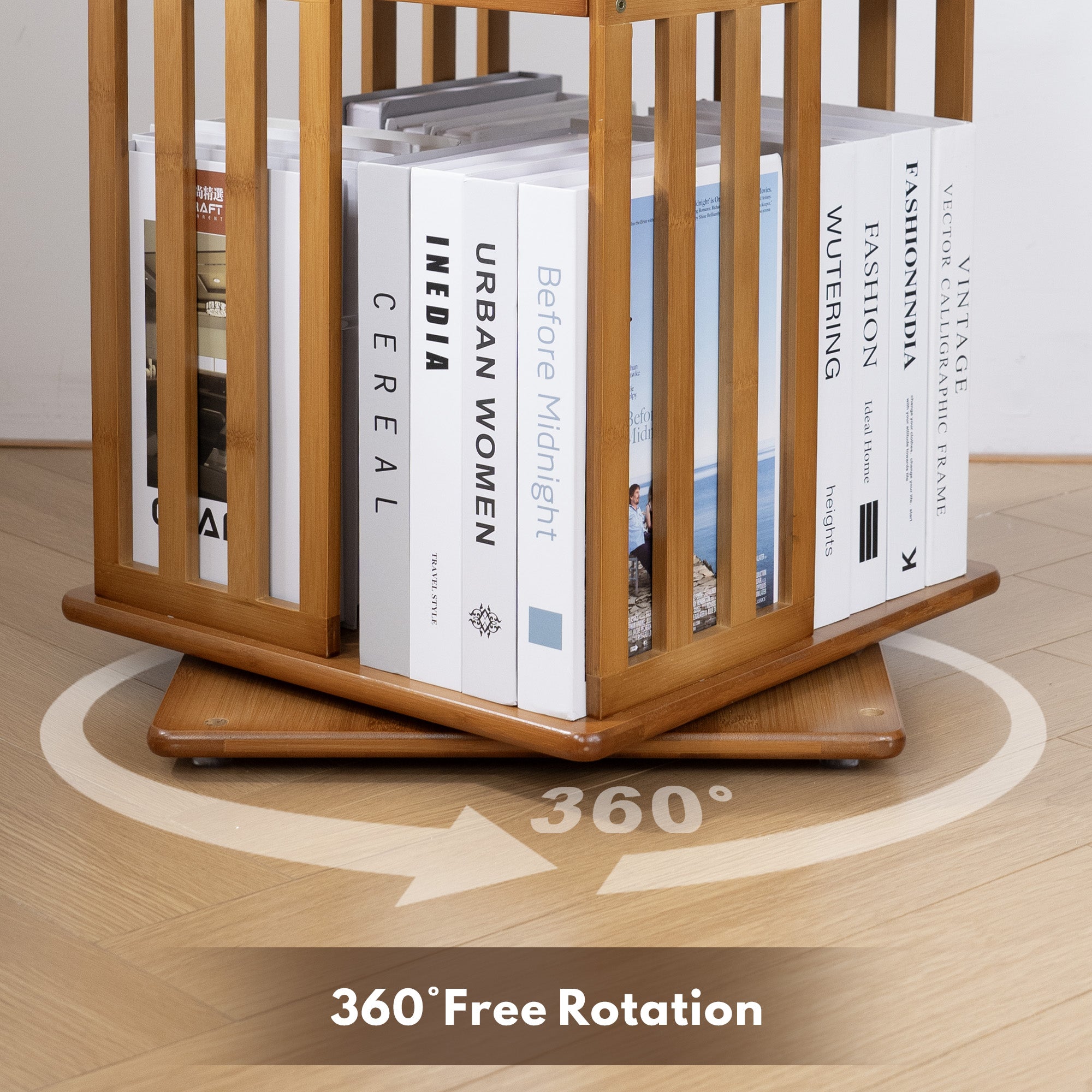 YOWOS Vortex Series Meridian 360° Rotating Bookshelf /CD Organizer