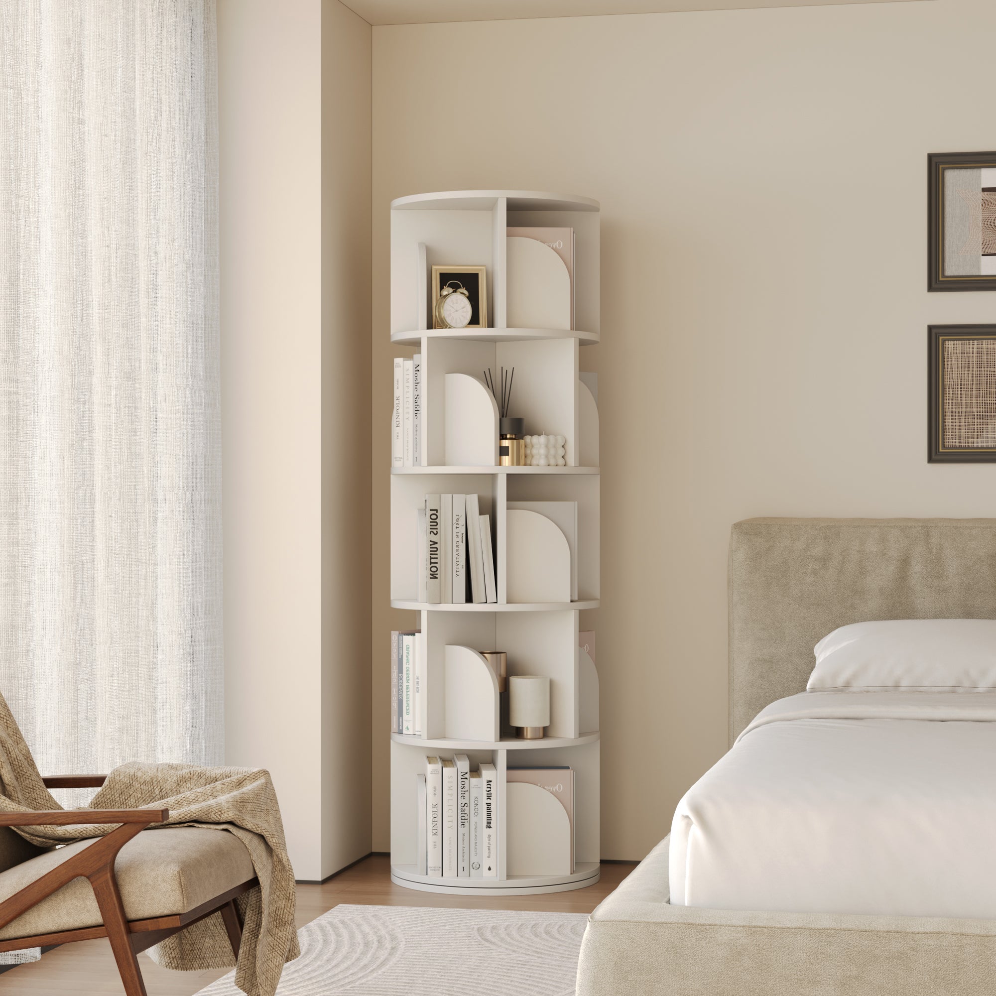 YOWOS Vortex Series Circinus Core 360° Rotating Bookshelf / Storage Rack