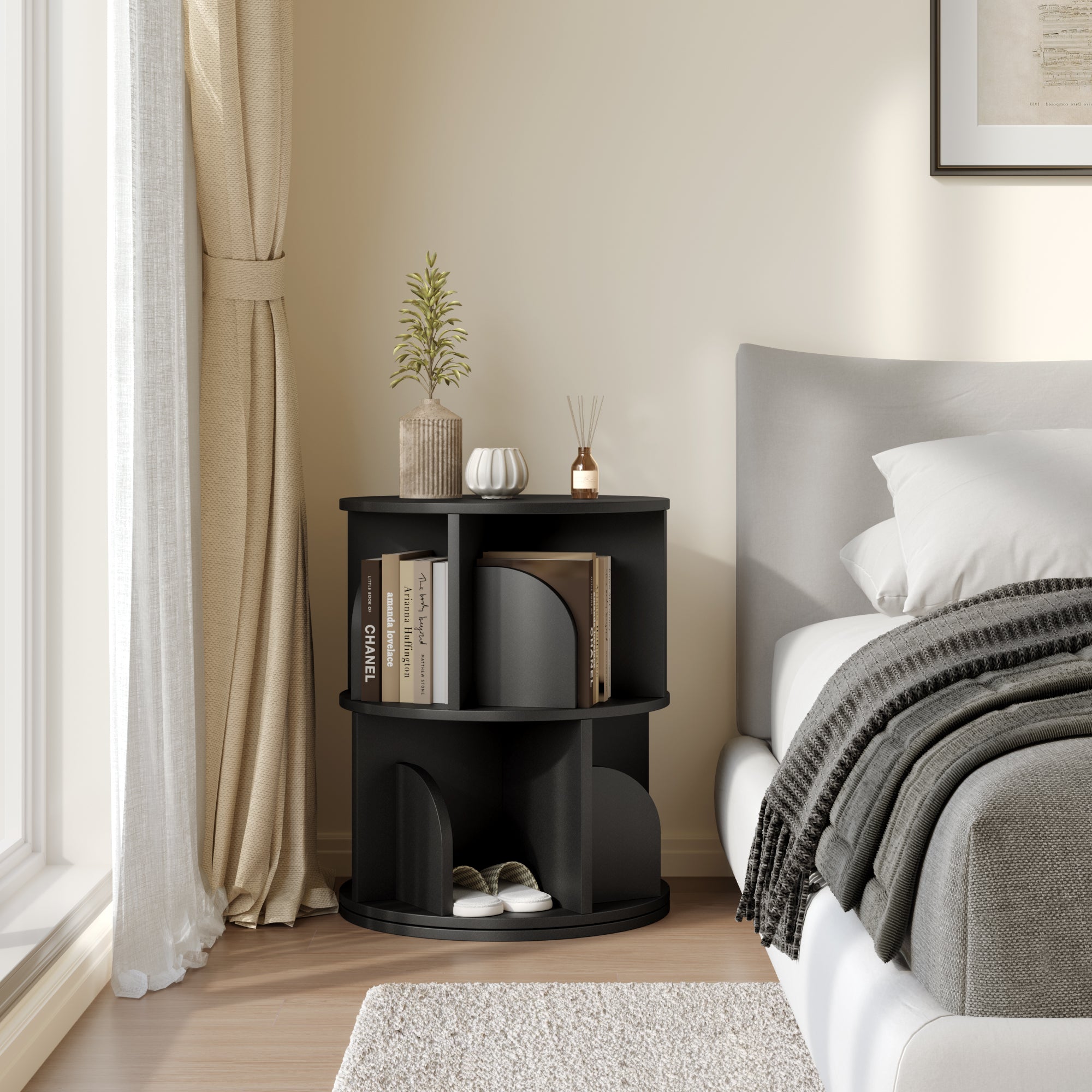 YOWOS Vortex Series Circinus Core 360° Rotating Bookshelf / Storage Rack