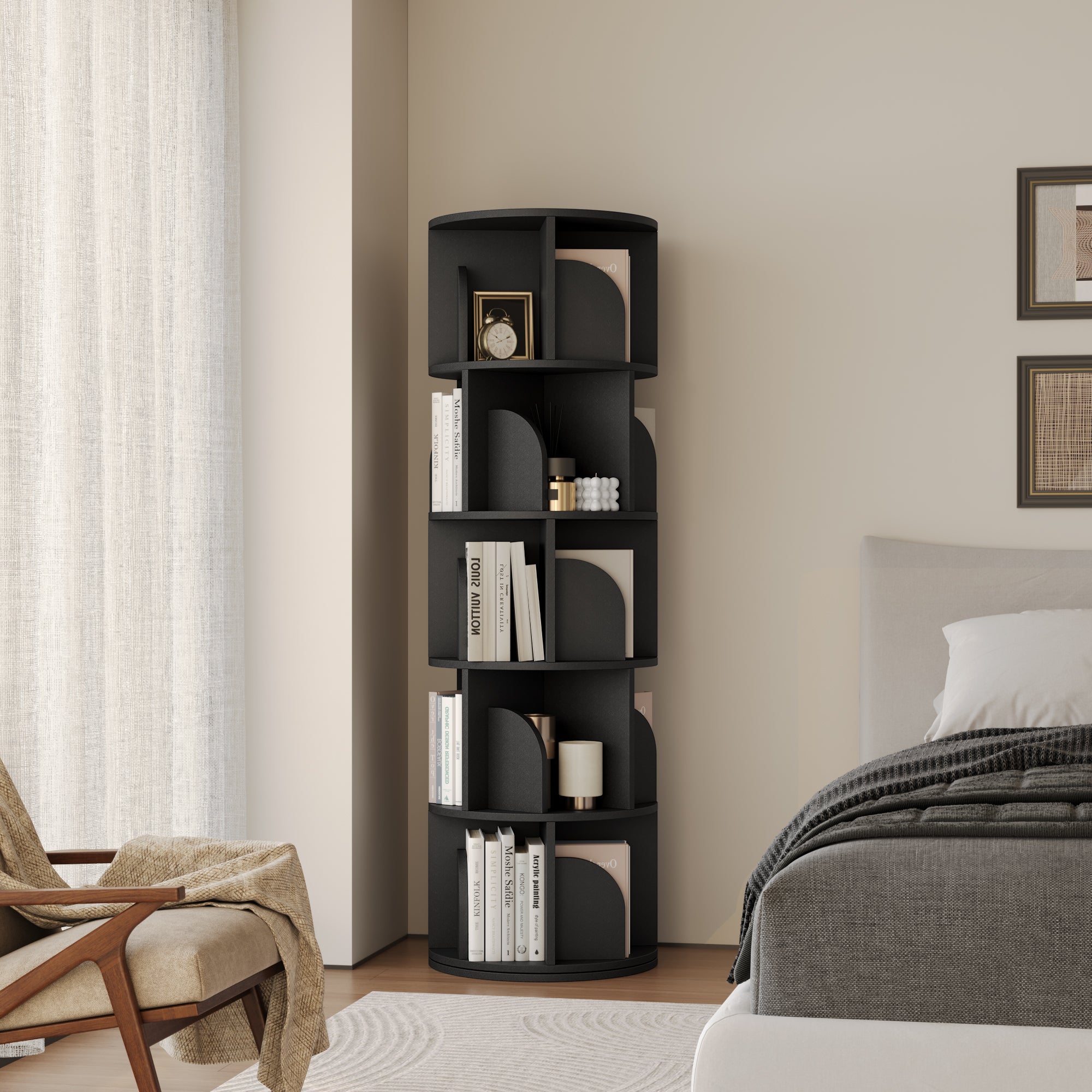 YOWOS Vortex Series Circinus Core 360° Rotating Bookshelf / Storage Rack