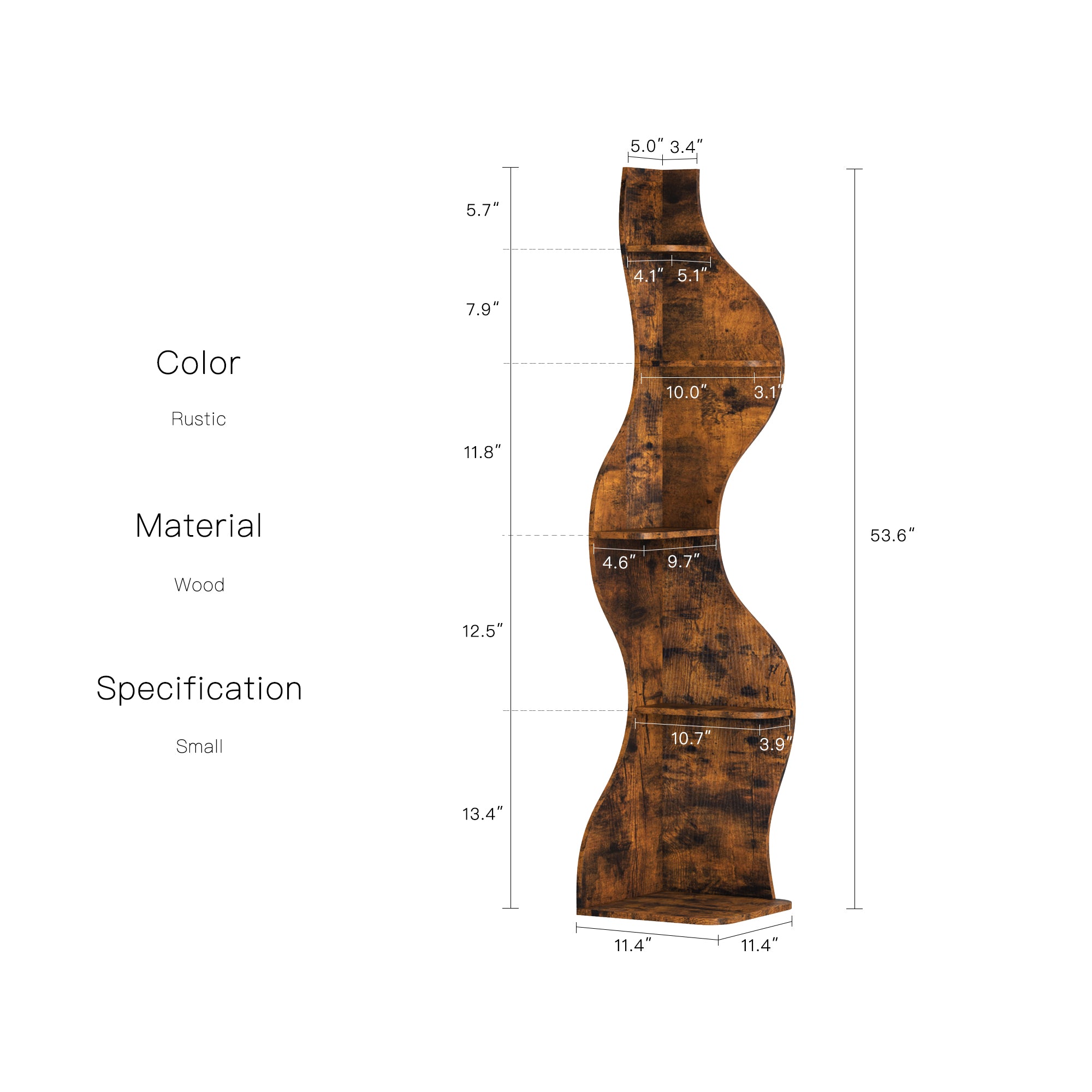 YOWOS Viva La Vida Series Flamenco Wave Display Shelf