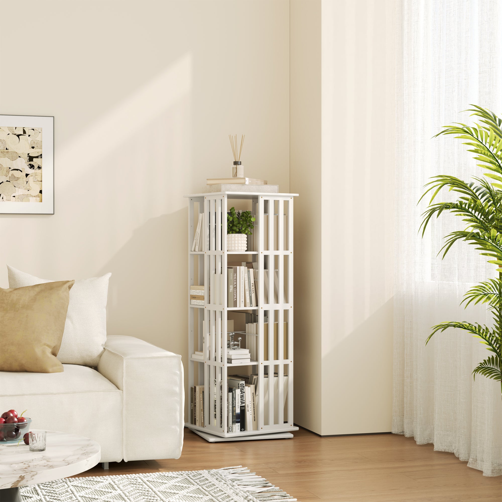 YOWOS Vortex Series Meridian 360° Rotating Bookshelf /CD Organizer