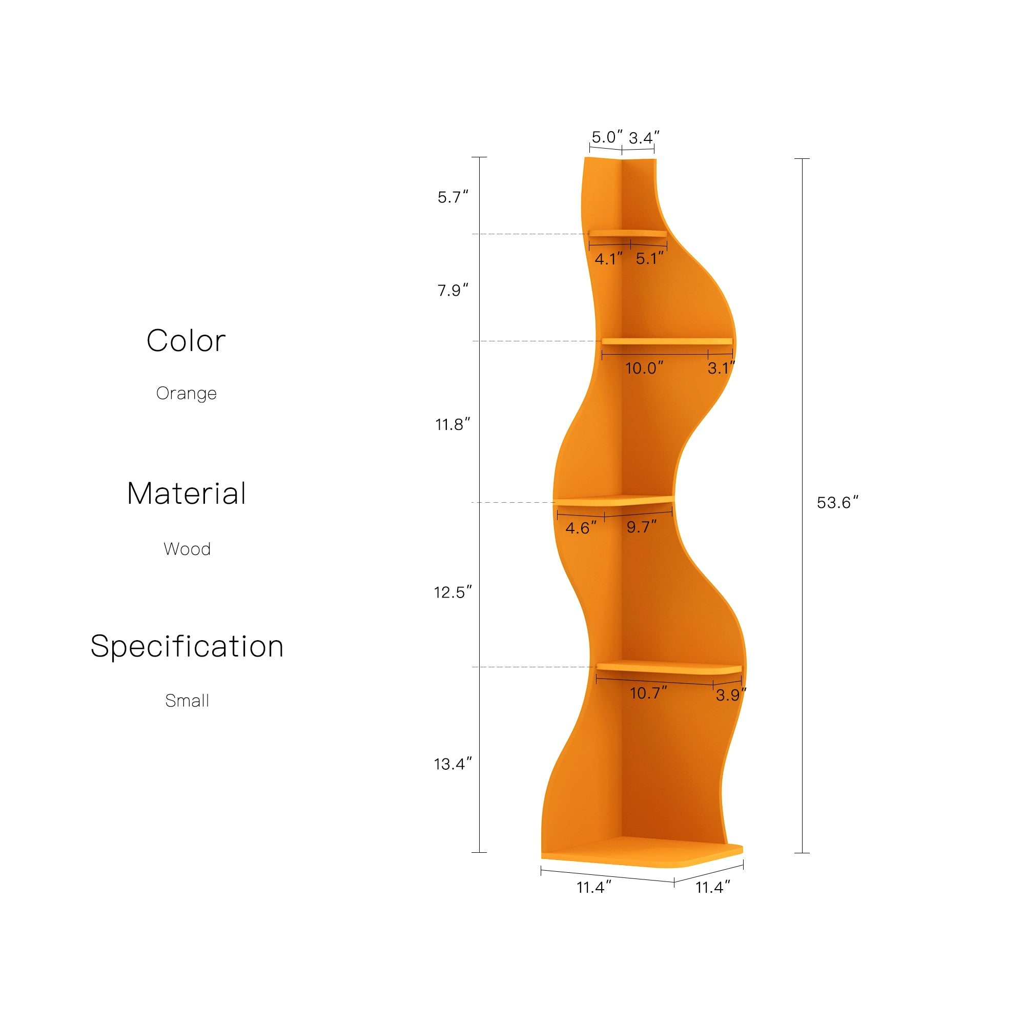 YOWOS Viva La Vida Series Flamenco Wave Display Shelf