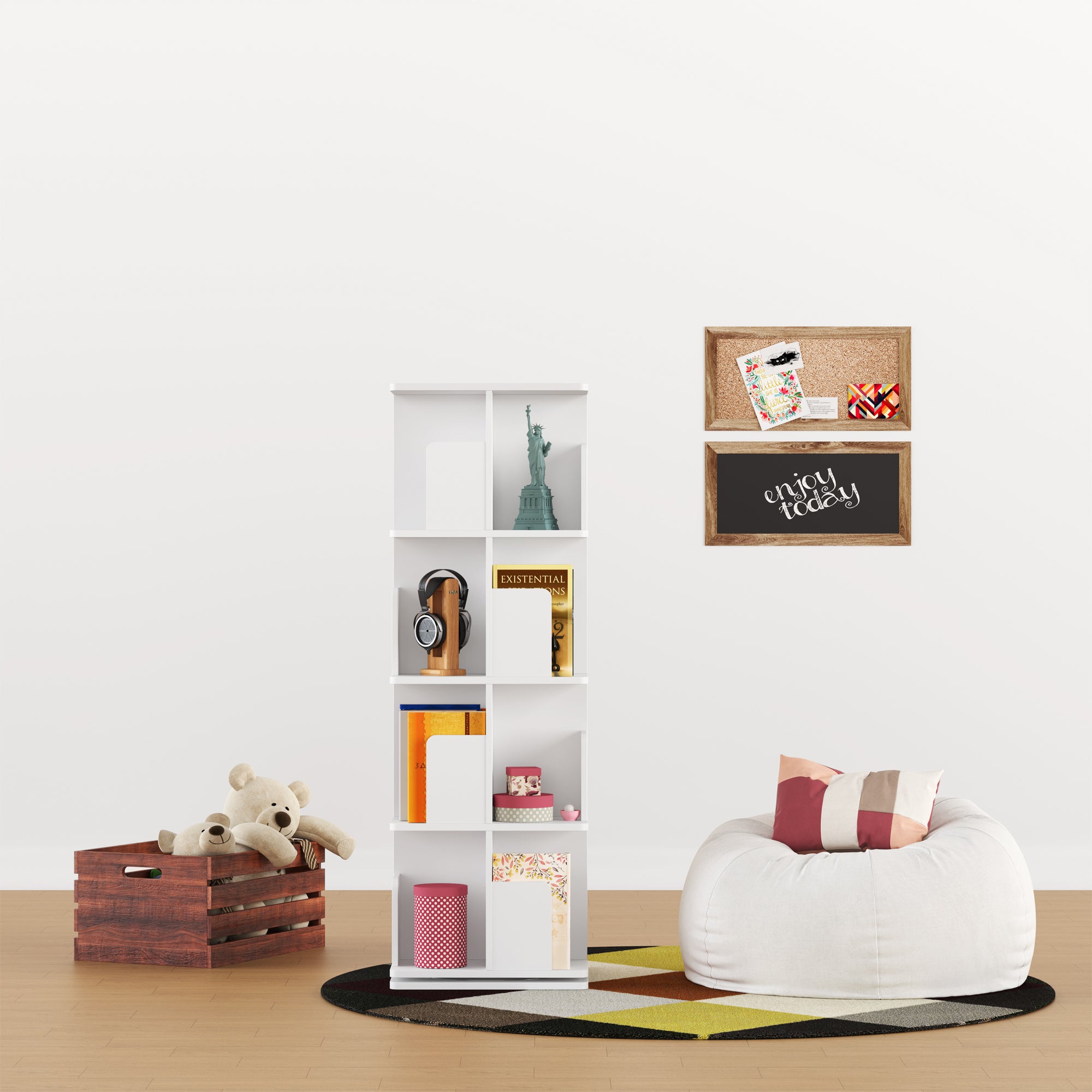 YOWOS Vortex Series Vitru Spin 360° Rotating Bookshelf / Storage Rack