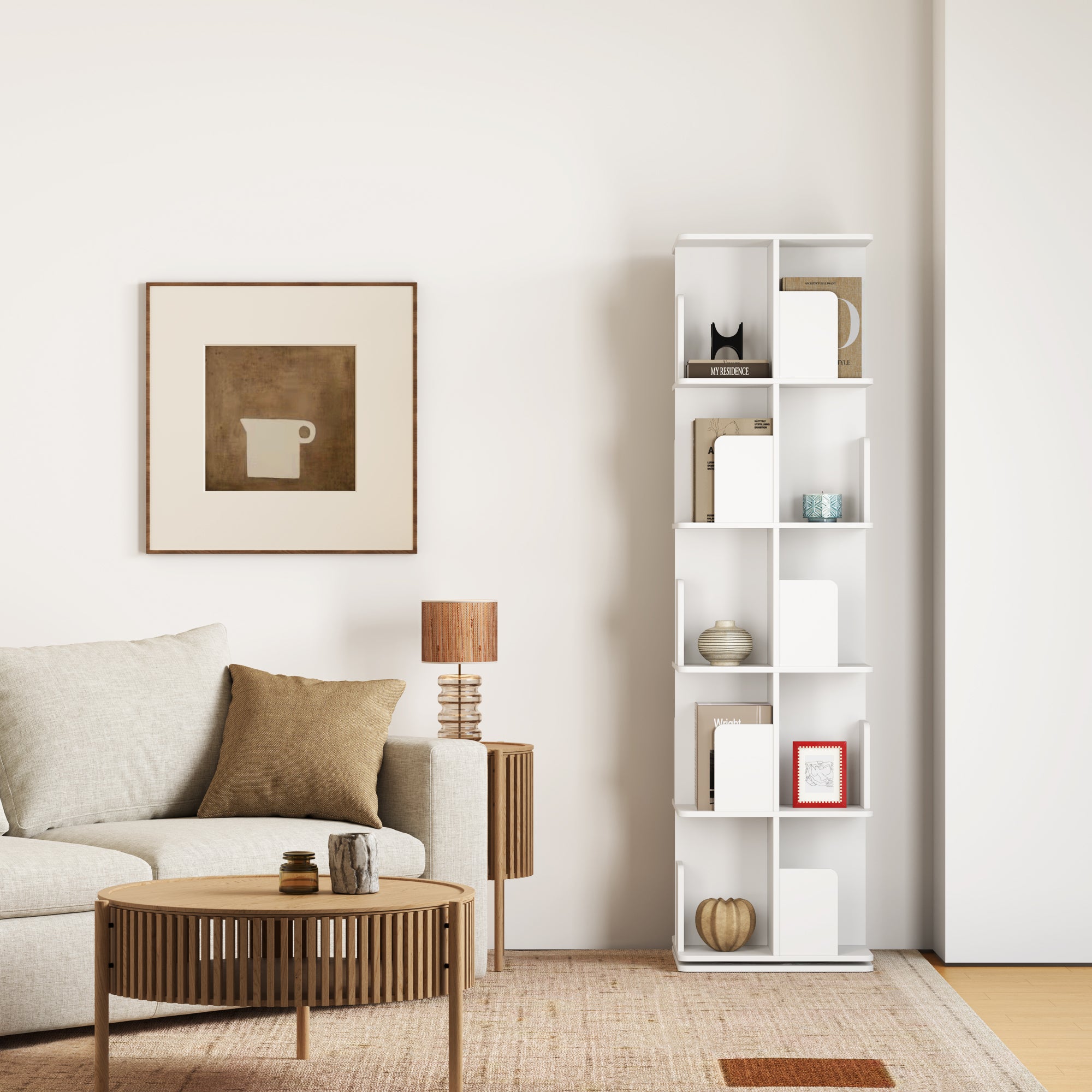 YOWOS Vortex Series Vitru Spin 360° Rotating Bookshelf / Storage Rack