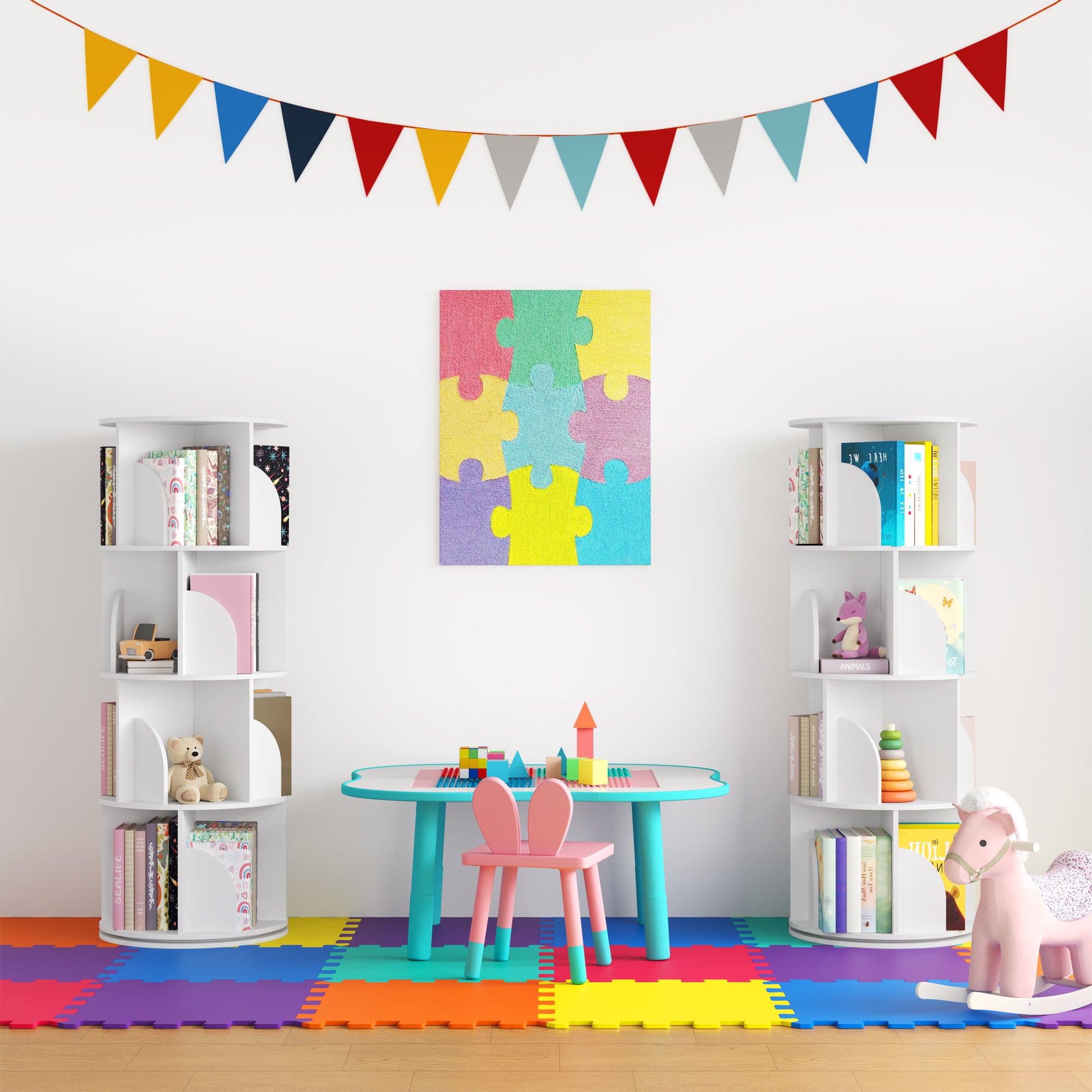 YOWOS Vortex Series Circinus Core 360° Rotating Bookshelf / Storage Rack