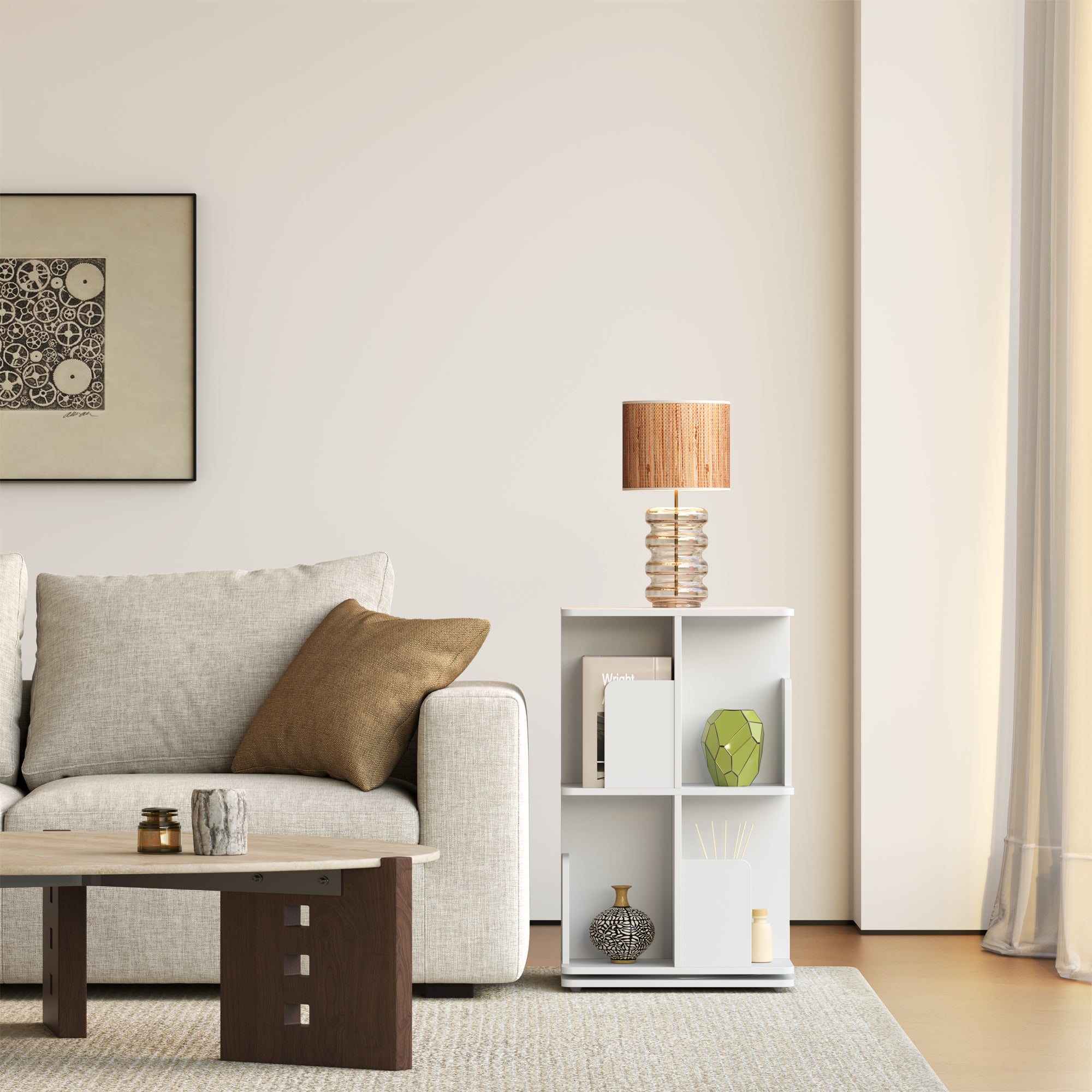 YOWOS Vortex Series Vitru Spin 360° Rotating Bookshelf / Storage Rack