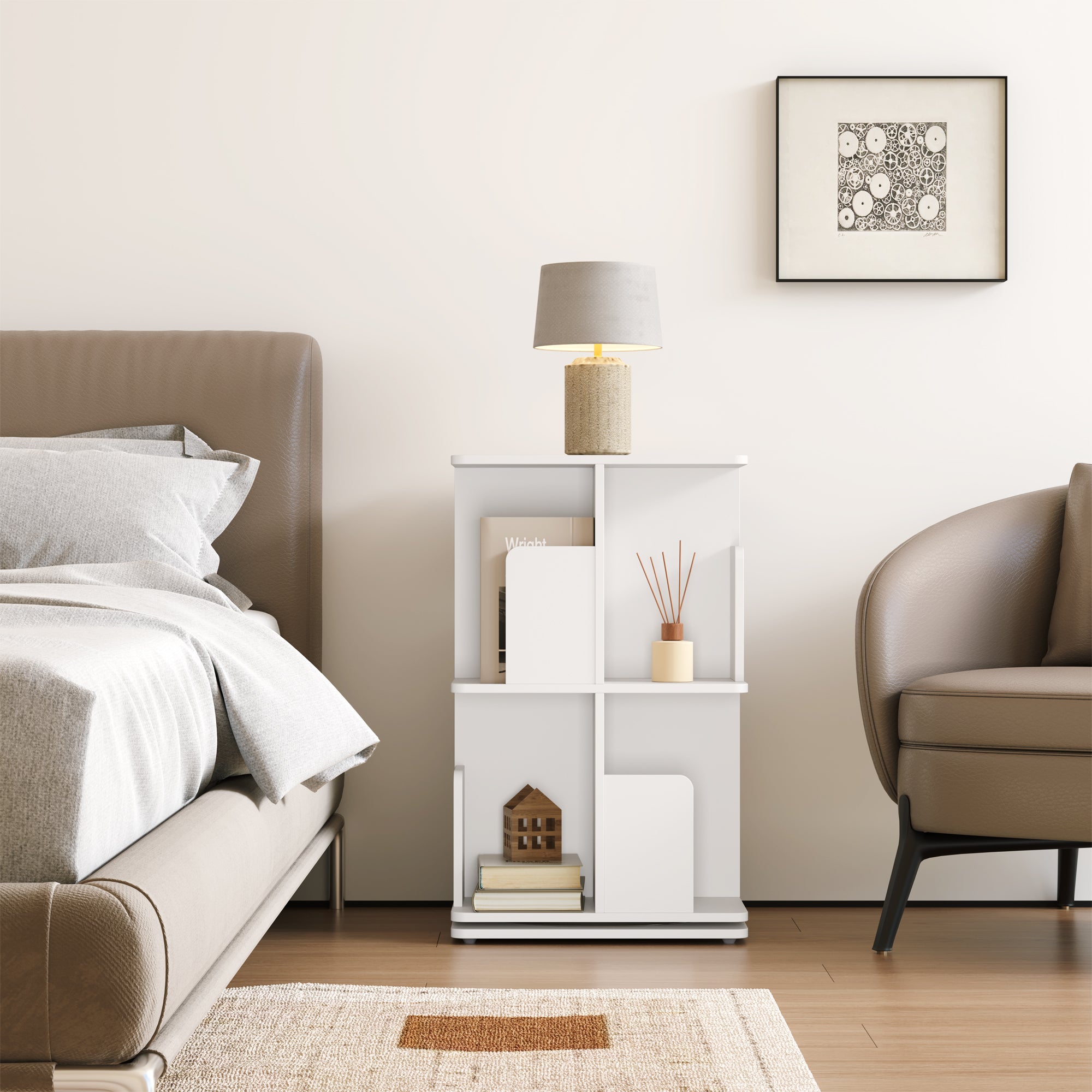 YOWOS Vortex Series Vitru Spin 360° Rotating Bookshelf / Storage Rack