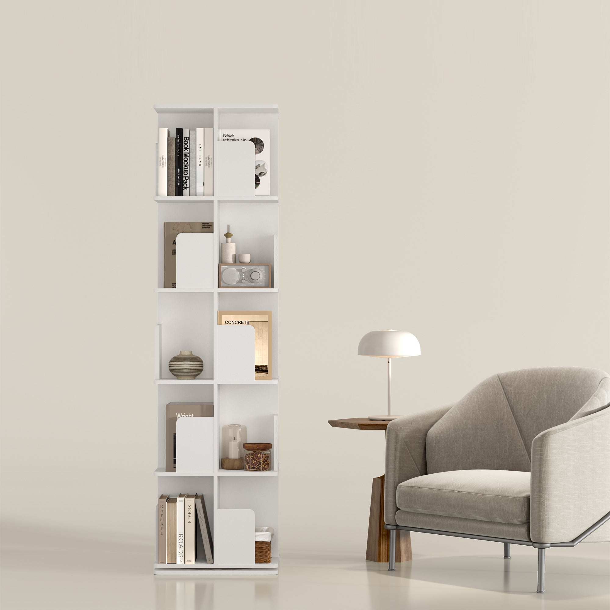 YOWOS Vortex Series Vitru Spin 360° Rotating Bookshelf / Storage Rack