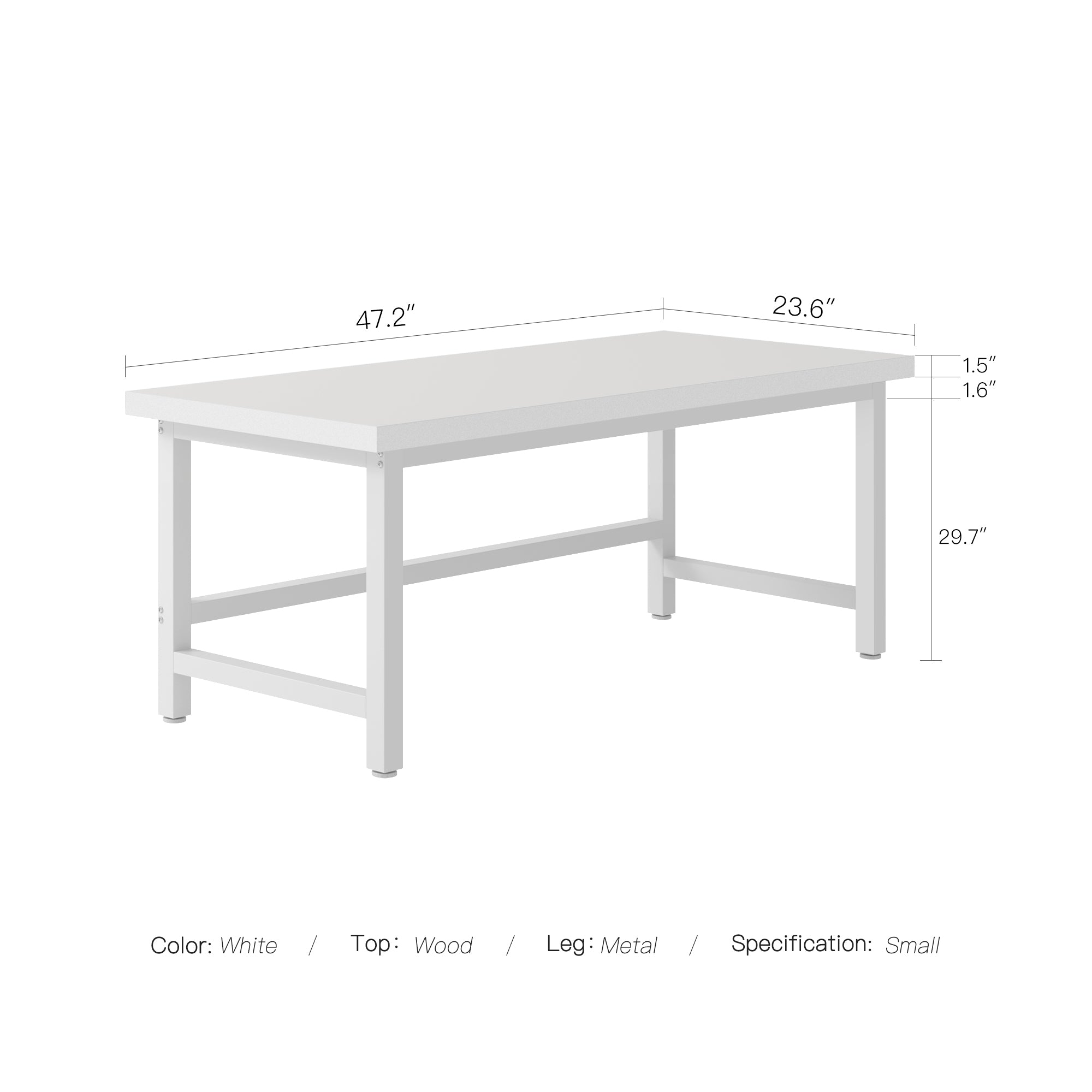 YOWOS Worktop Series Steelstride 47''&61'' Ergonomic Computer Desk / Office Desk-Clearance Sale-7 left